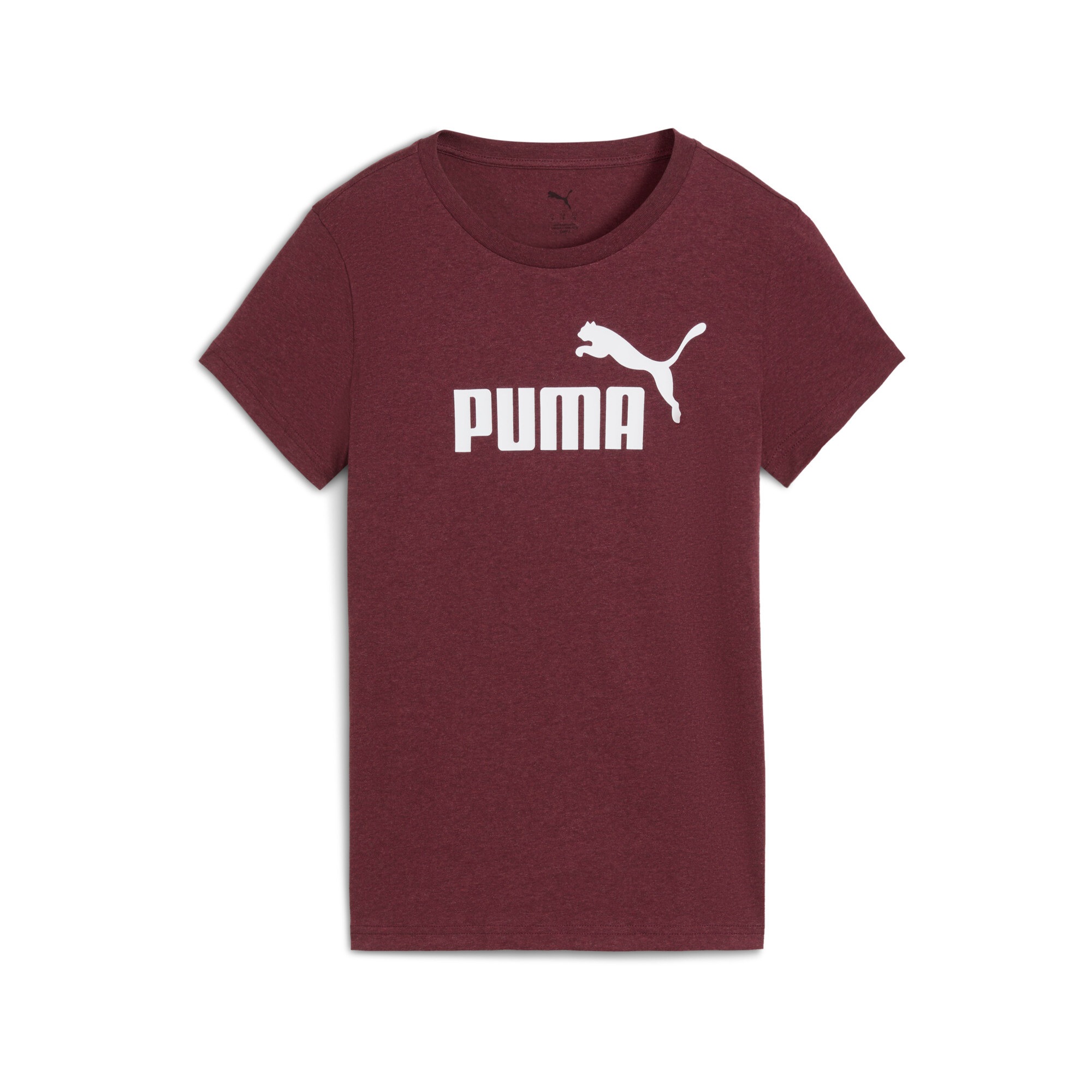 PUMA T-Shirt »ESS NO. 1 LOGO HEATHER TEE« reguläre Passform, Kurzarmdesign, Rundhalsausschnitt