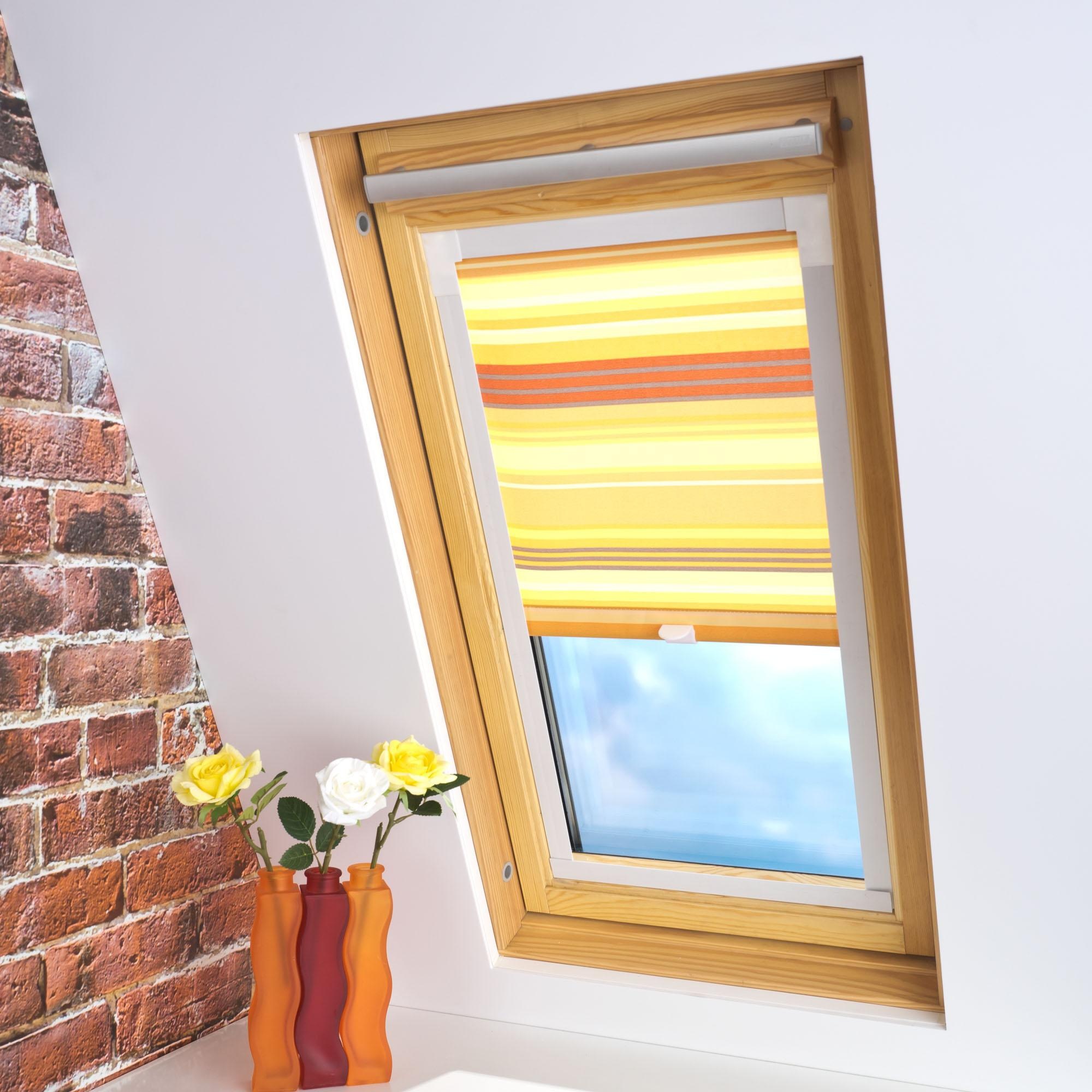 Liedeco Dachfensterrollo »Dekor«, Lichtschutz, in Führungsschienen, Dachfensterrollo Dekor