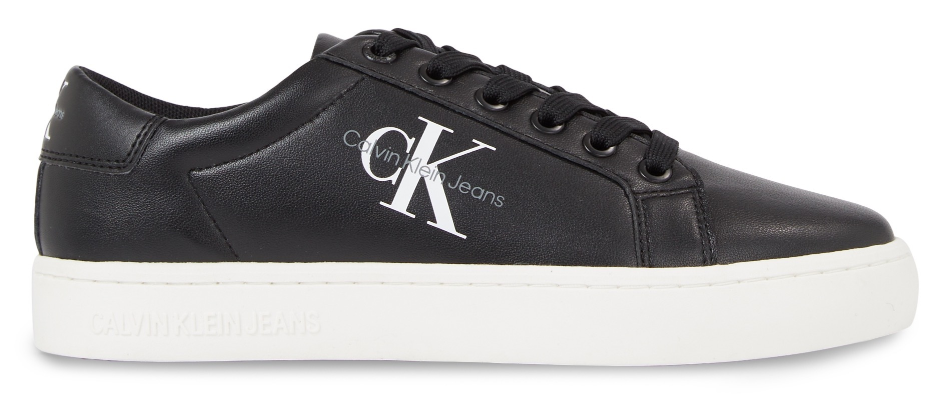 Calvin Klein Jeans Sneaker »CLASSIC CUPSOLE LACEUP LTH WN«, mit seitlichem Logoschriftzug, Freizeitschuh, Halbschuh, Schnürschuh