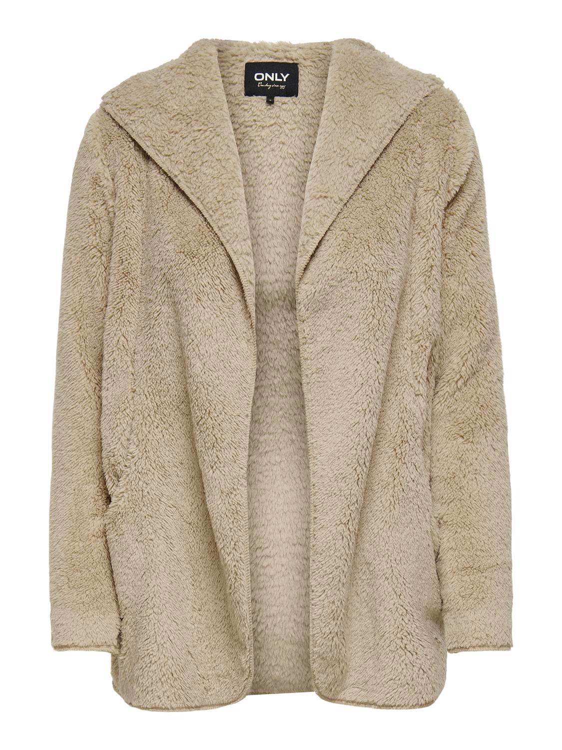 ONLY Fellimitatmantel »ONLCONTACT HOOD SHERPA COAT OTW CC«