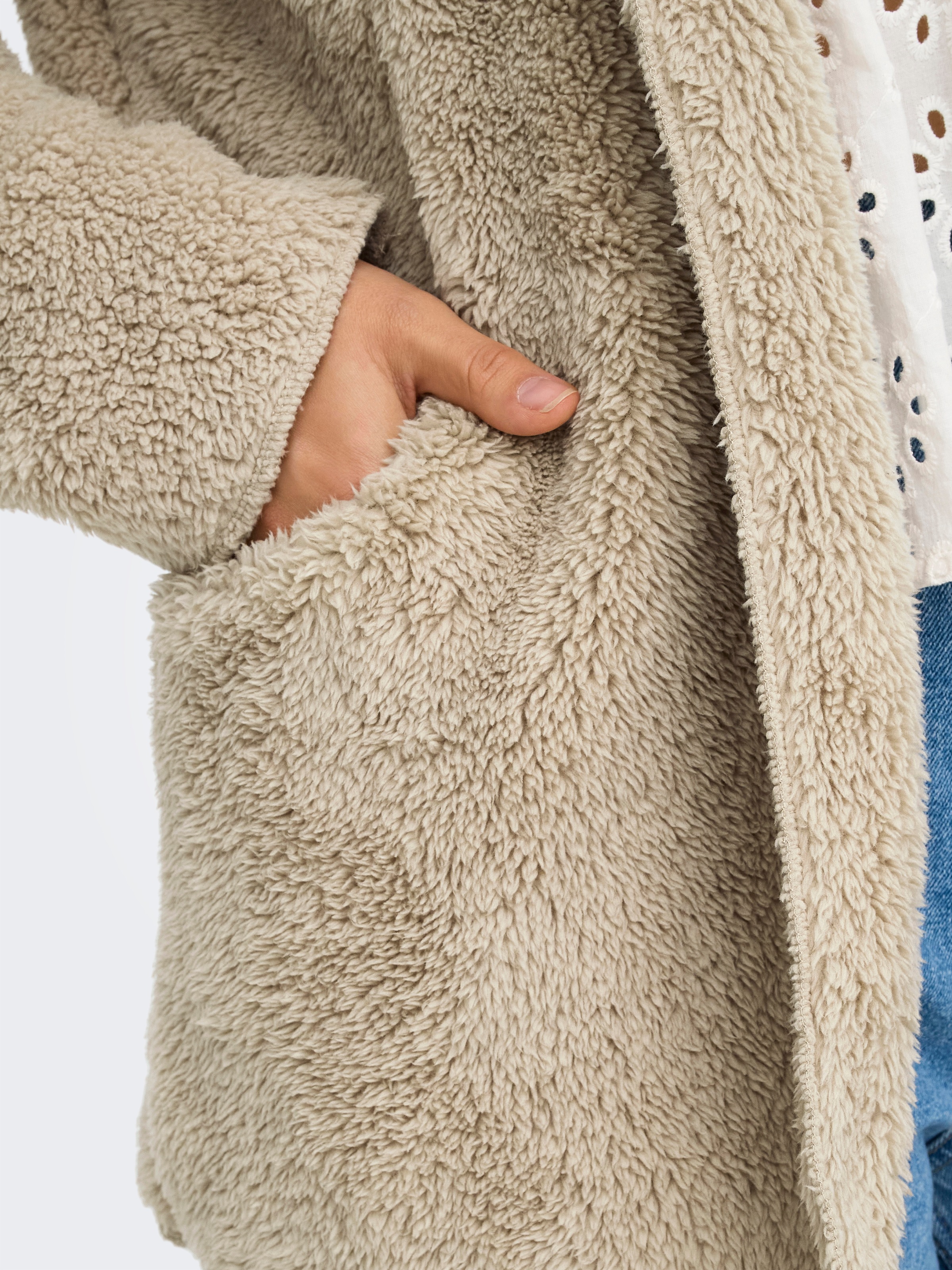 ONLY Fellimitatmantel »ONLCONTACT HOOD SHERPA COAT OTW CC«