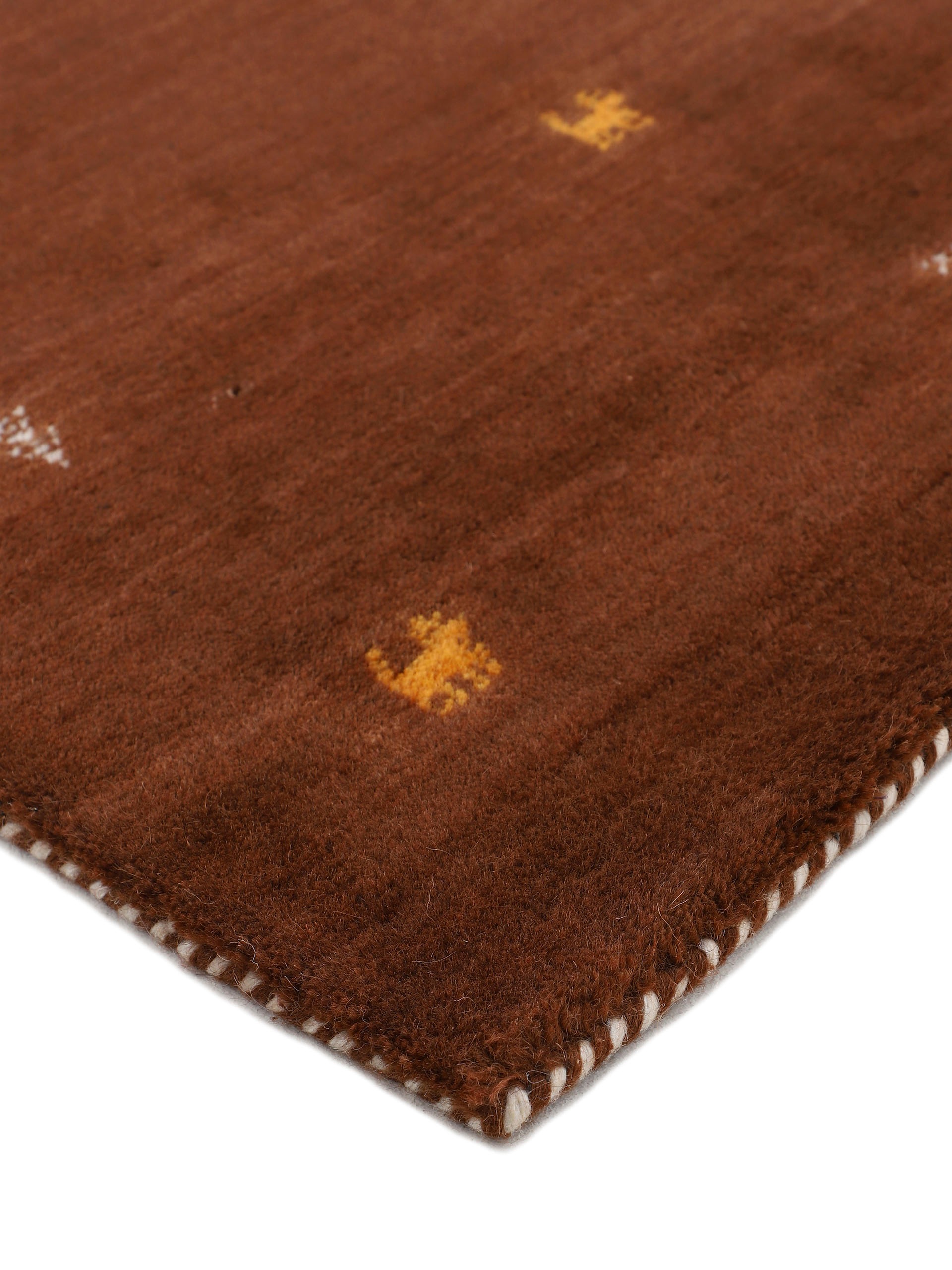 carpetfine Wollteppich »Gabbeh Uni, auch als Läufer und Rund erhältlich«, rechteckig, 15 mm Höhe, reine Wolle, handgewebt, Gabbeh Loom Tiermotiv, grosse Farbauswahl