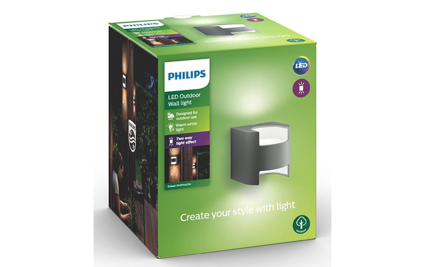 Philips Wandleuchte »Grass«, 2 flammig