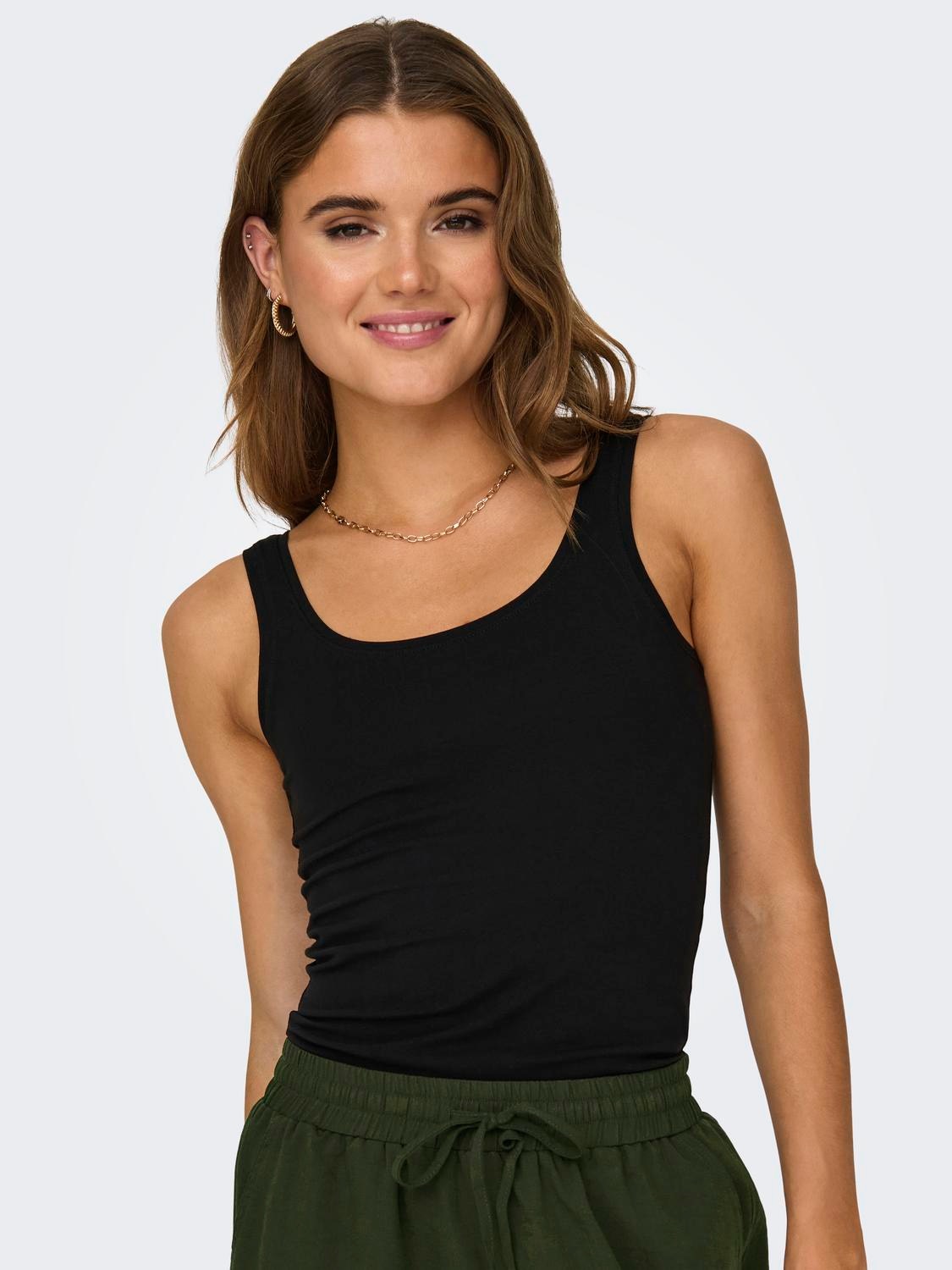 ONLY Tanktop »ONLLIVE LOVE NEW LONG TT 2PACK NOOS«, (Packung, 2 tlg., 2er-Pack)