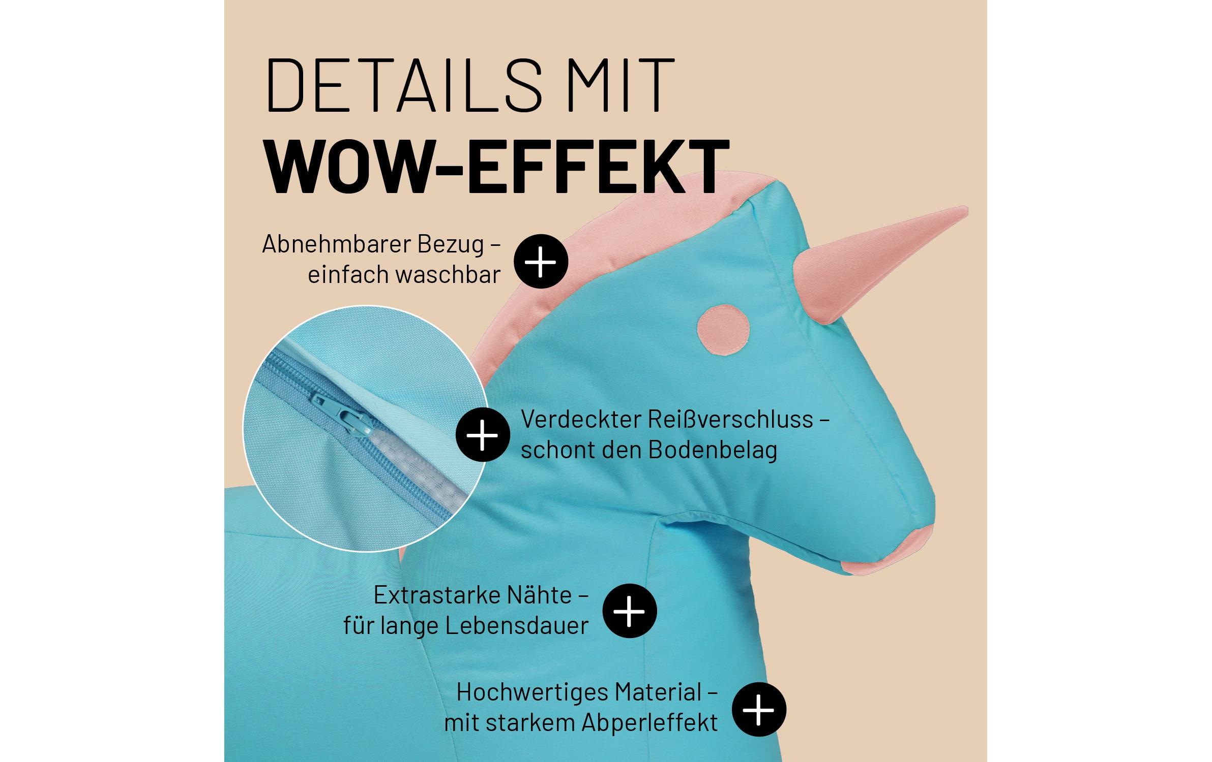 Lumaland Sitzsack »Einhorn 120 L, 75 x 65 cm«