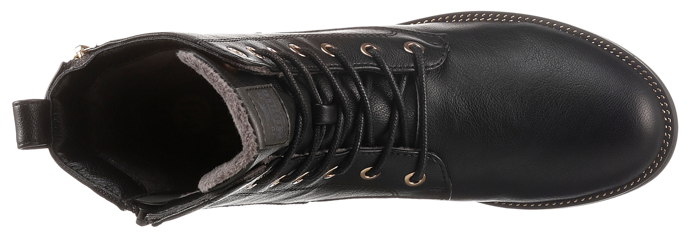 Mustang Shoes Schnürstiefelette, Schnürboots, Blockabsatz, mit praktischem Innenreissverschluss