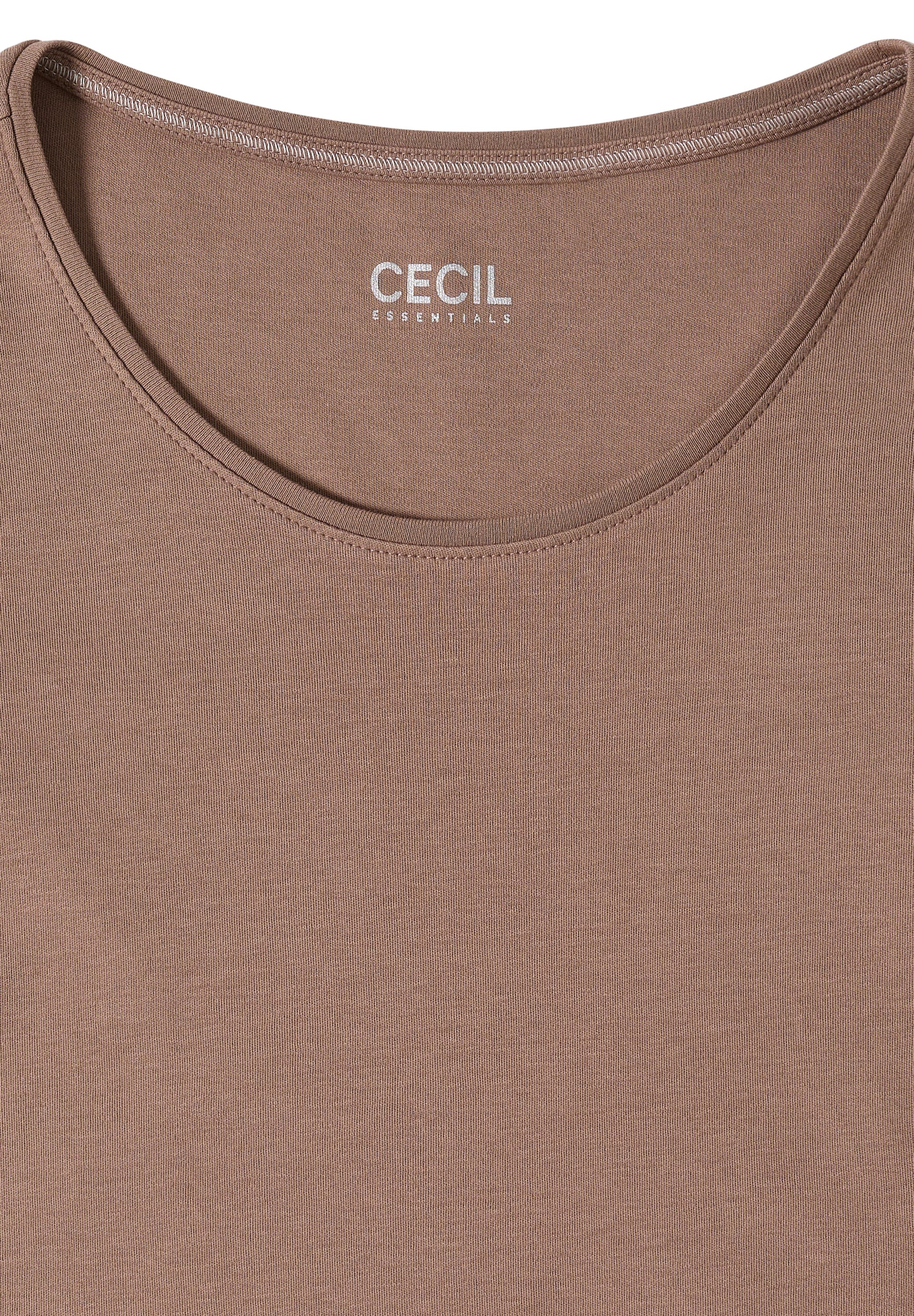 Cecil Rundhalsshirt »Style Lena«, mit Halbärmeln