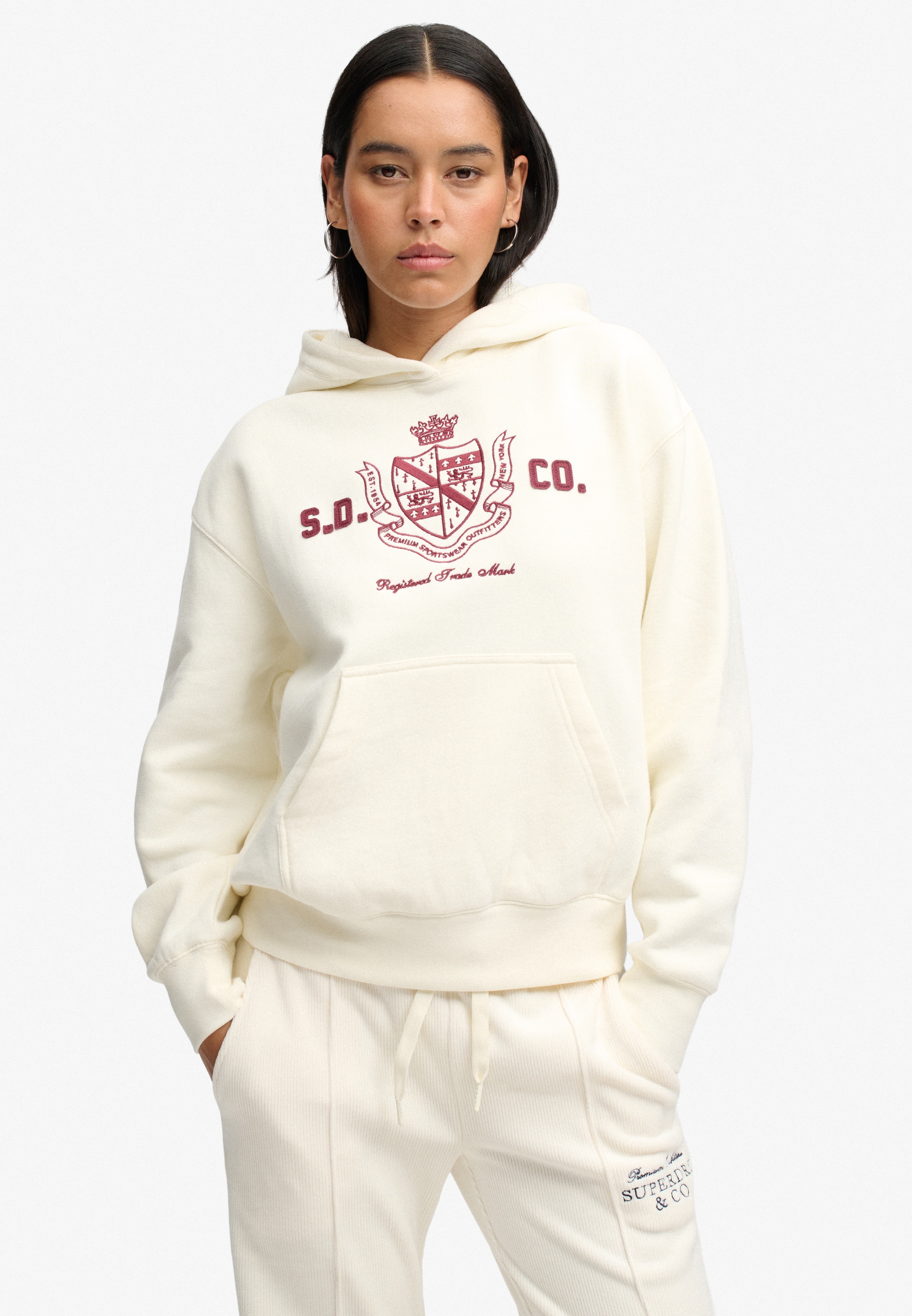Superdry Kapuzensweatshirt "COUNTRY CLUB HOOD", Baumwollmischung, relaxed fit