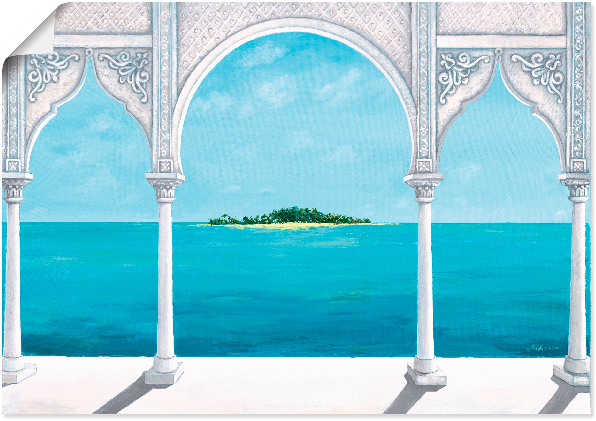 Artland Wandbild »Orientalische Karibik«, Jelmoli-Versand in Leinwandbild, Poster oder als Alubild, versch. Wandaufkleber | St.), Fensterblick, (1 online kaufen Grössen