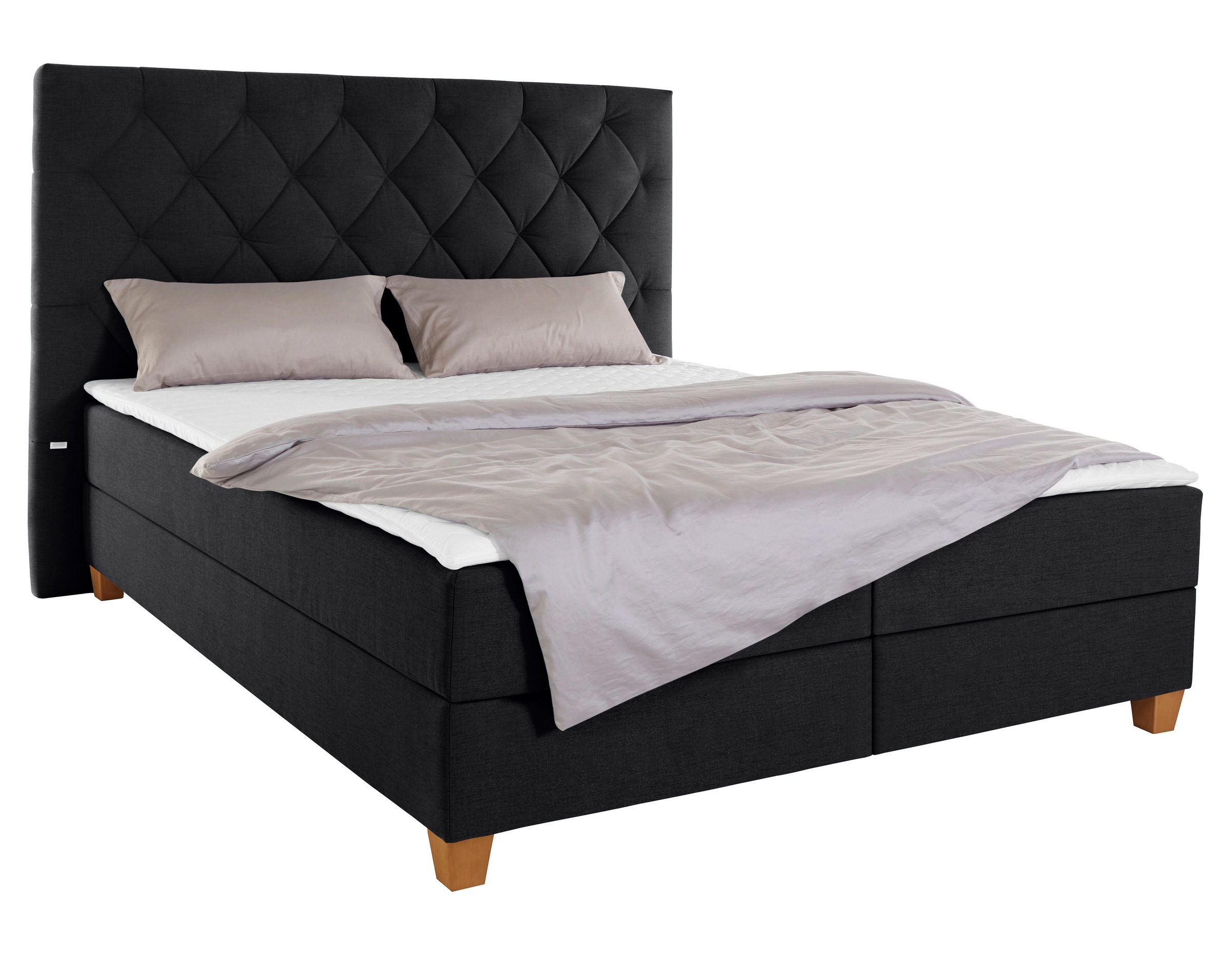 Guido Maria Kretschmer Home&Living Boxspringbett »Harmones hoch«, in 3 Breiten, Härtegrad auch im Mix mit je 1 Matratze in H2 und H3