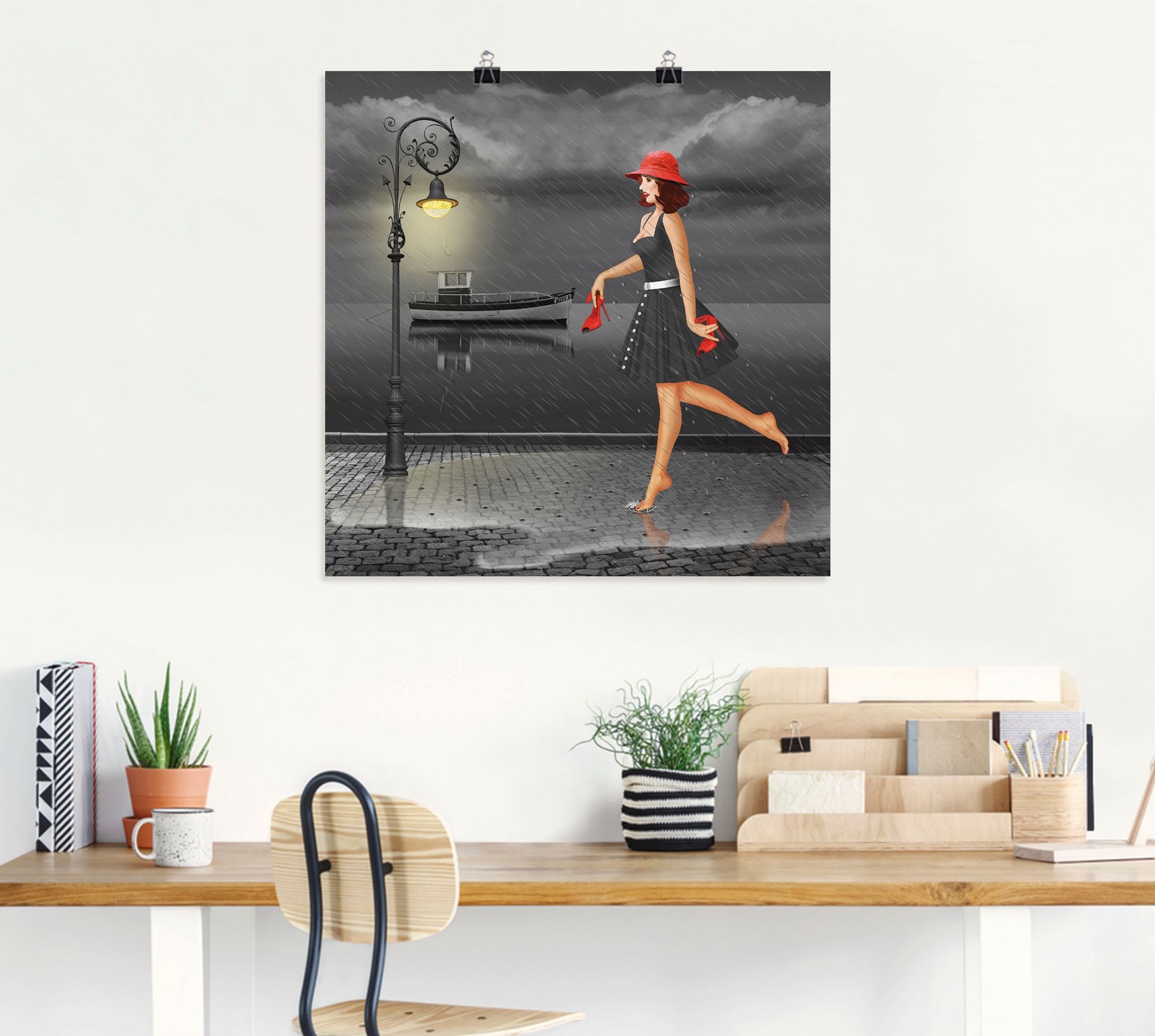 Alubild, im Wandbild Grössen Regen«, Frau, St.), in als online | Artland Wandaufkleber Leinwandbild, oder Jelmoli-Versand Poster bestellen versch. »Tanzen (1
