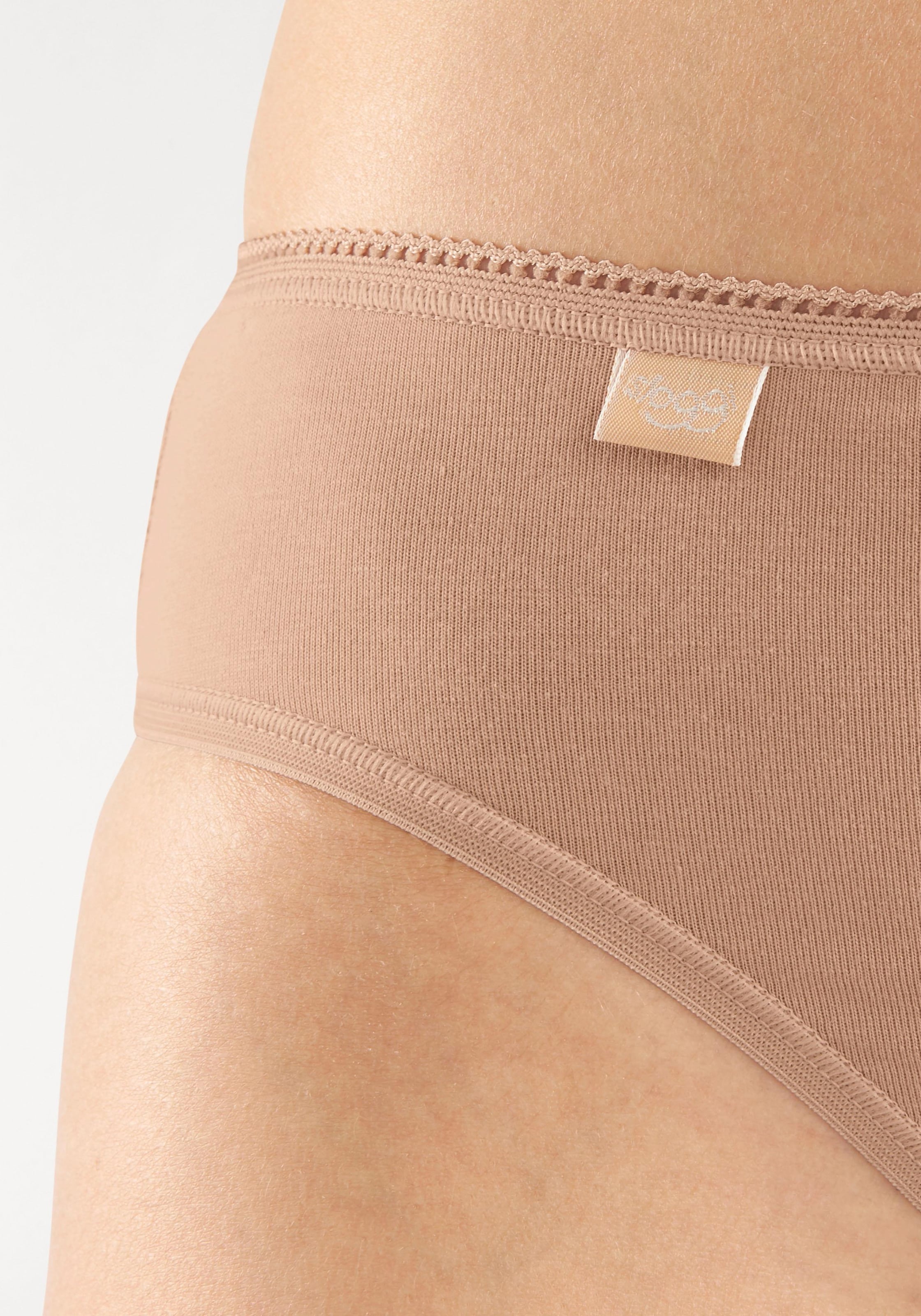 sloggi Taillenslip »24/7 Cotton«, (3er Pack), elastischer Bund mit Spitze, flache Nähte, Baumwollmischung, weich