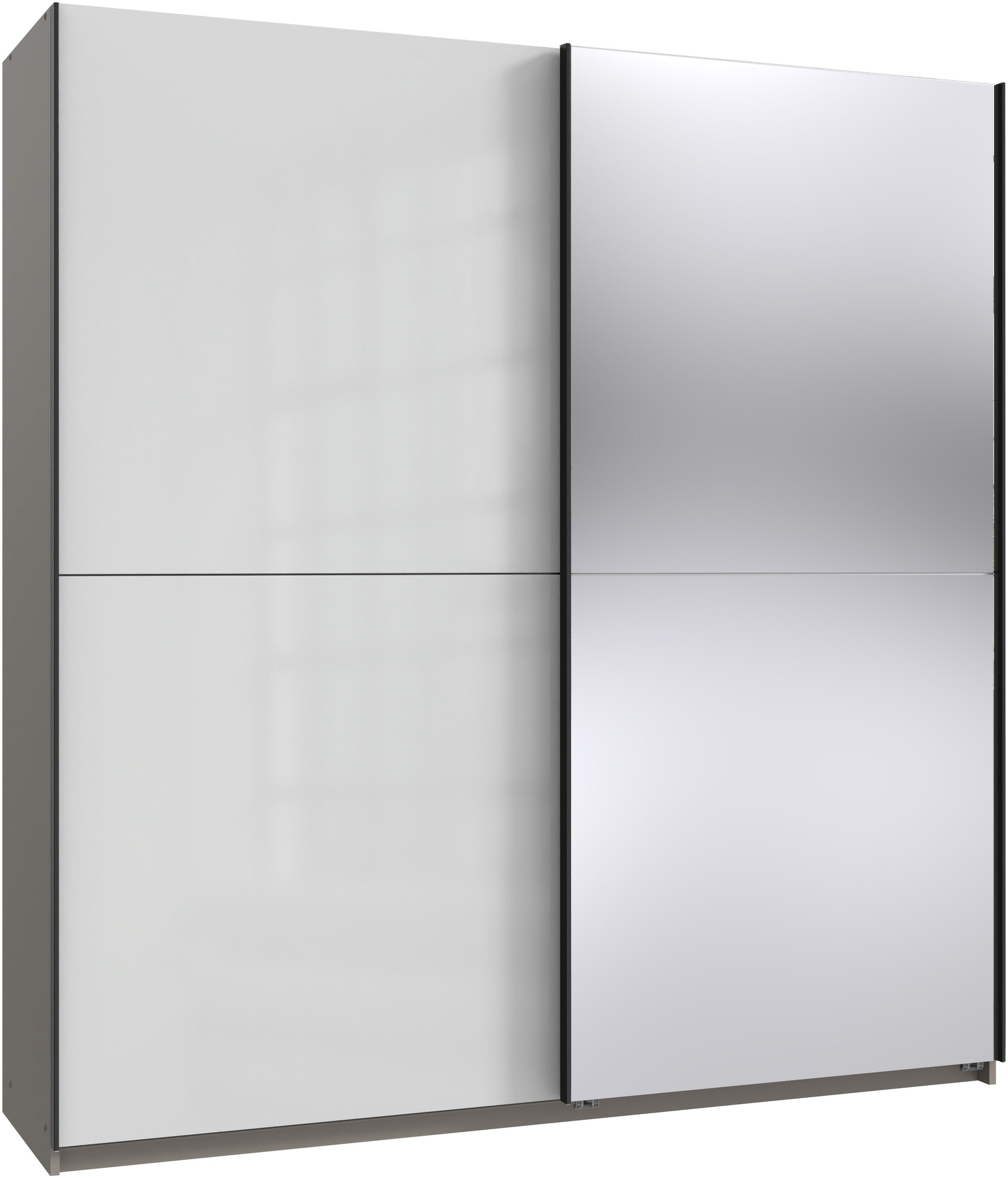 Wimex Kleiderschrank »Mugano, B/T/H 135 oder 180/65/198cm, Made in Germany« wähle Deine Ausstattung: Basic oder Premium!, 2 Schwebetüren mit oder ohne Spiegel, Metallgriffe