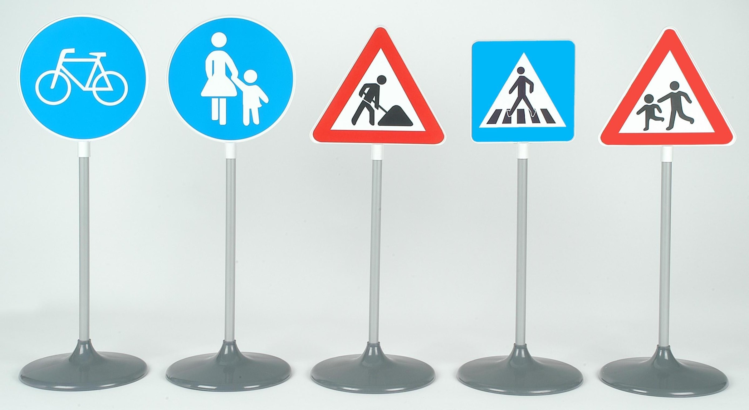 Klein Spiel-Verkehrszeichen "Verkehrsschilder-Set B, 5 Schilder" Made in Germany