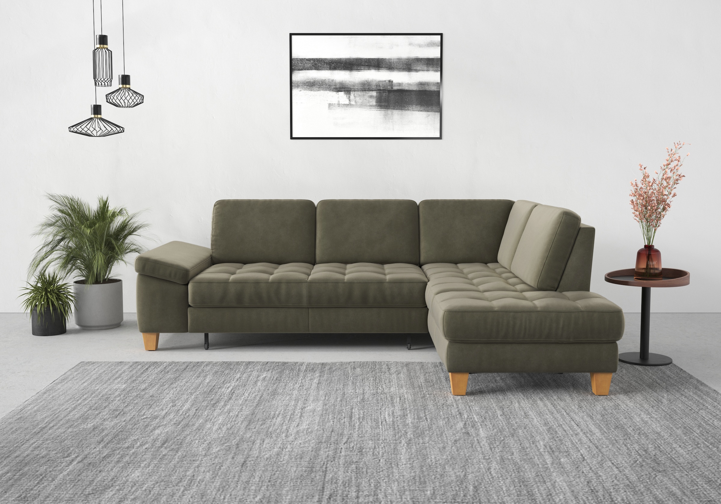 sit&more Ecksofa "Westham L-Form" mit Ottomane, mit oder ohne Bettfunktion, Bettkasten, Verstellung