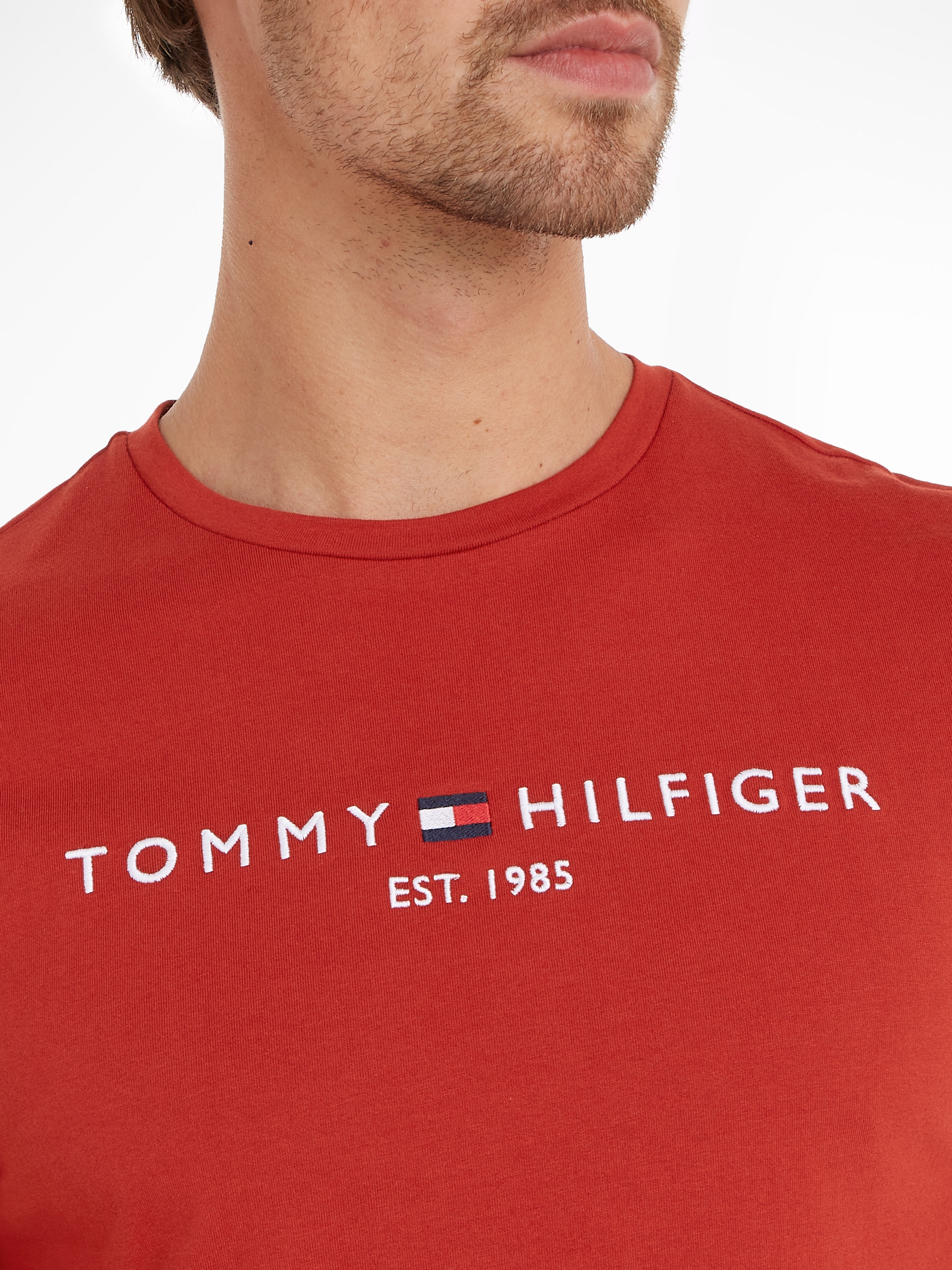 Tommy Hilfiger T-Shirt »TOMMY LOGO TEE«, aus reiner Baumwolle