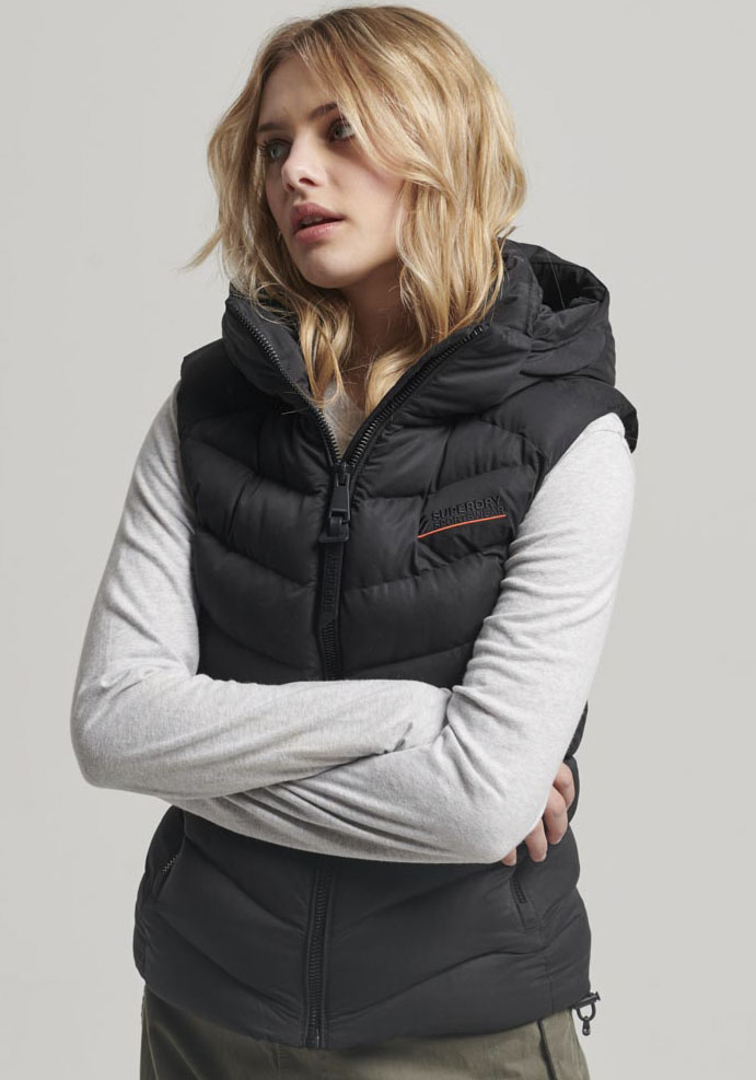 Steppweste »HOODED MICROFIBRE PADDED GILET«