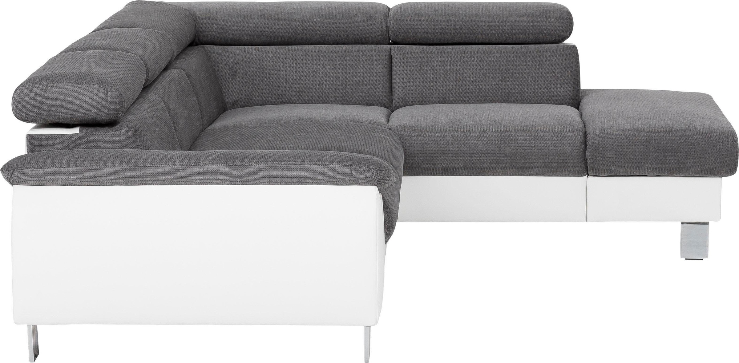COTTA Polstergarnitur »Komaris L-Form«, (Set), Set bestehend aus: Ecksofa mit Kopfteilverstellung & Hocker