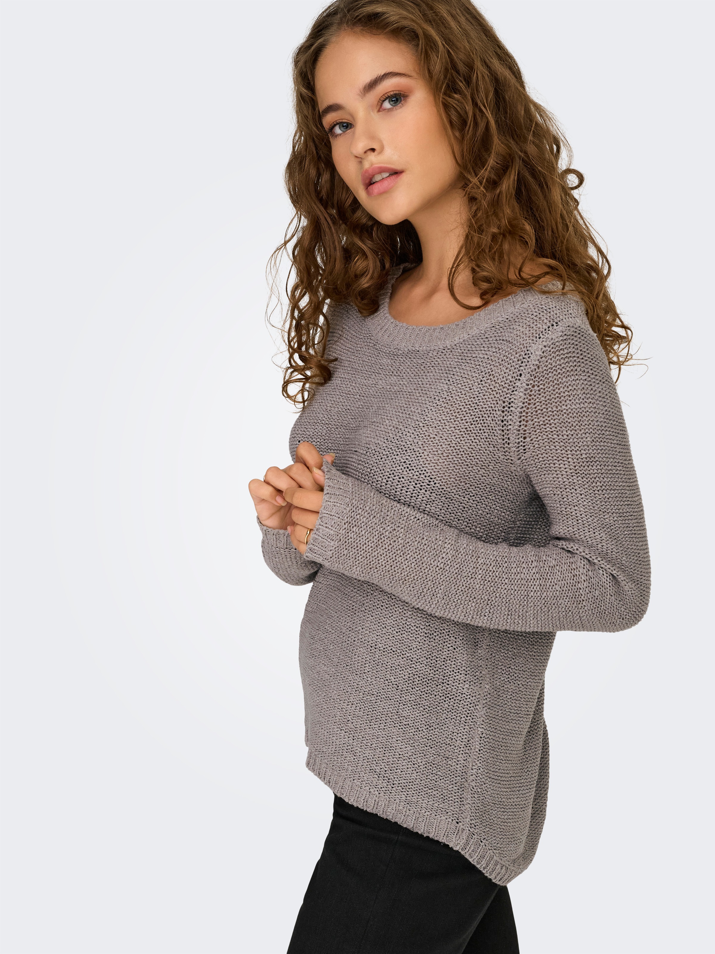 ONLY Strickpullover »ONLGEENA XO L/S PULLOVER KNT NOOS«, mit Rundhalsausschnitt