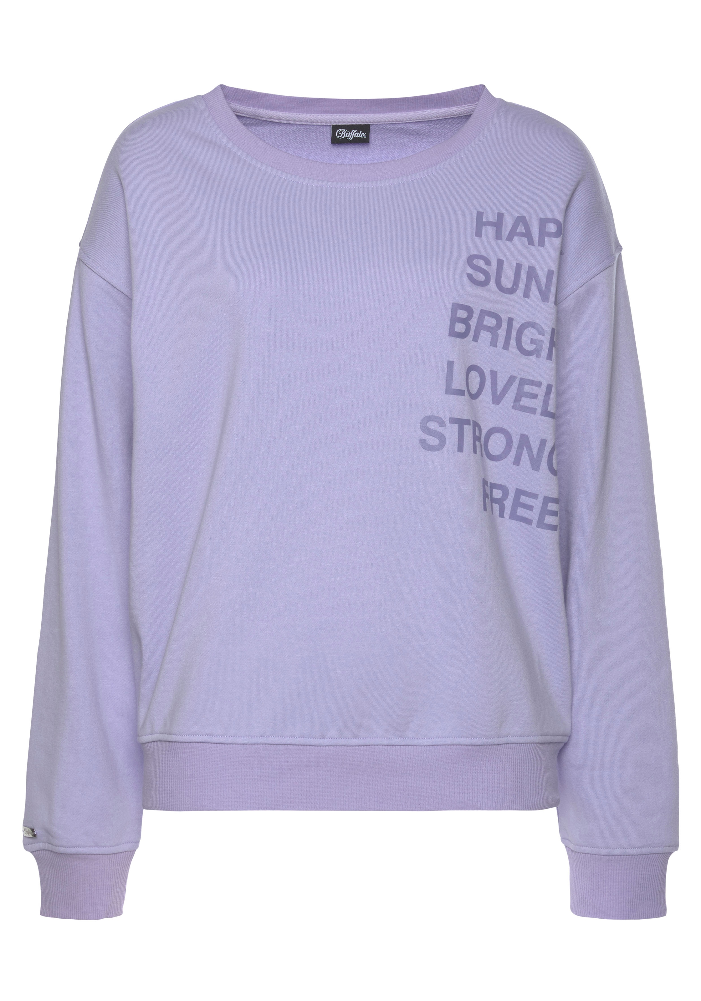 Buffalo Sweatshirt, mit Statement Druck, Loungeanzug
