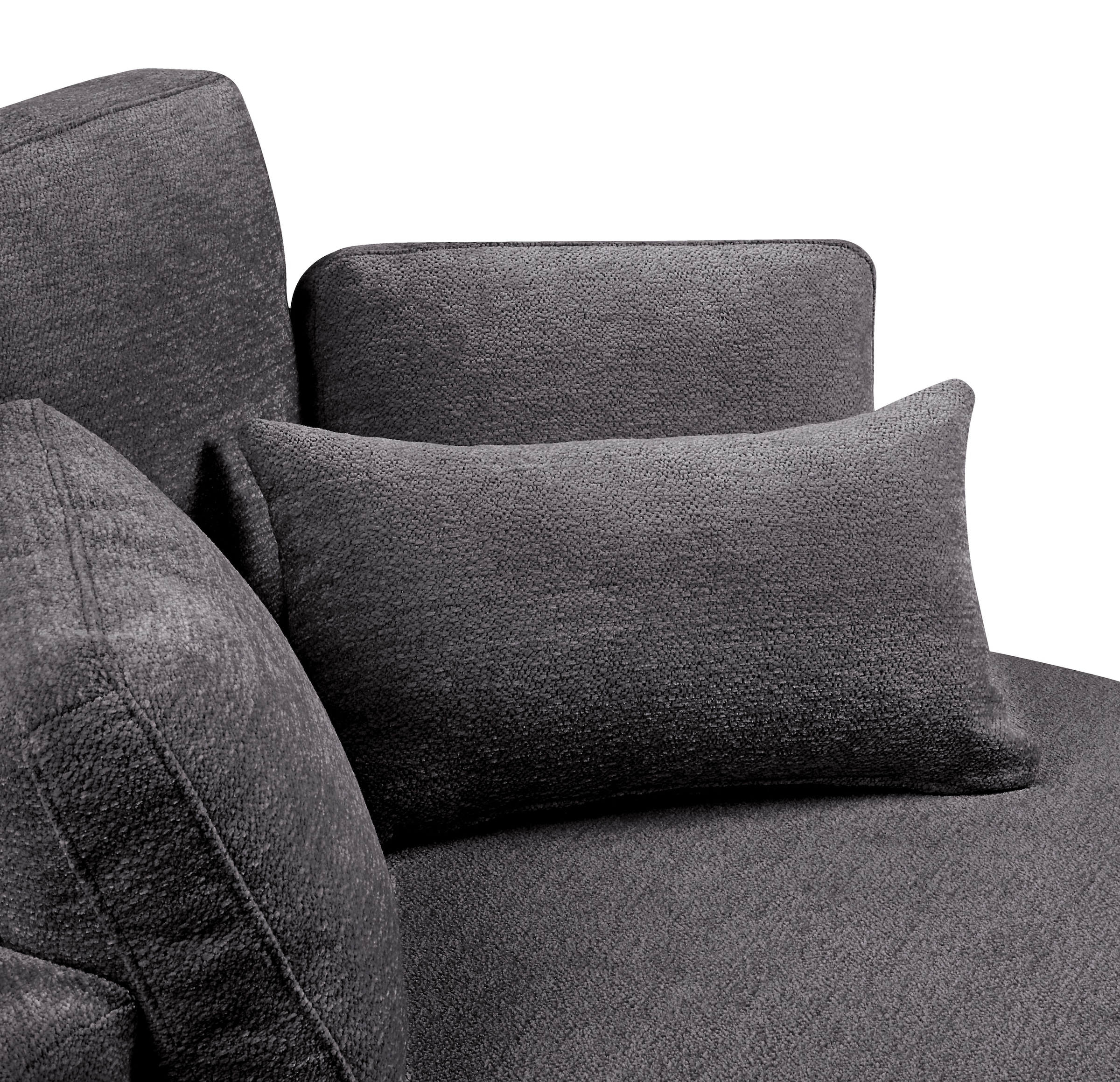 ATLANTIC home collection Loveseat »Ravi«, XXL- Sessel, inklusive Stauraumhocker, Rückenkissen & drei Zierkissen