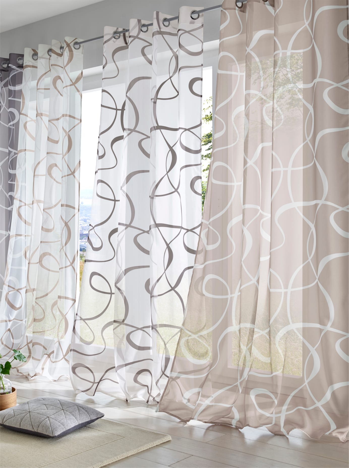 heine home Gardine Ösen 2 Stk. tlg.