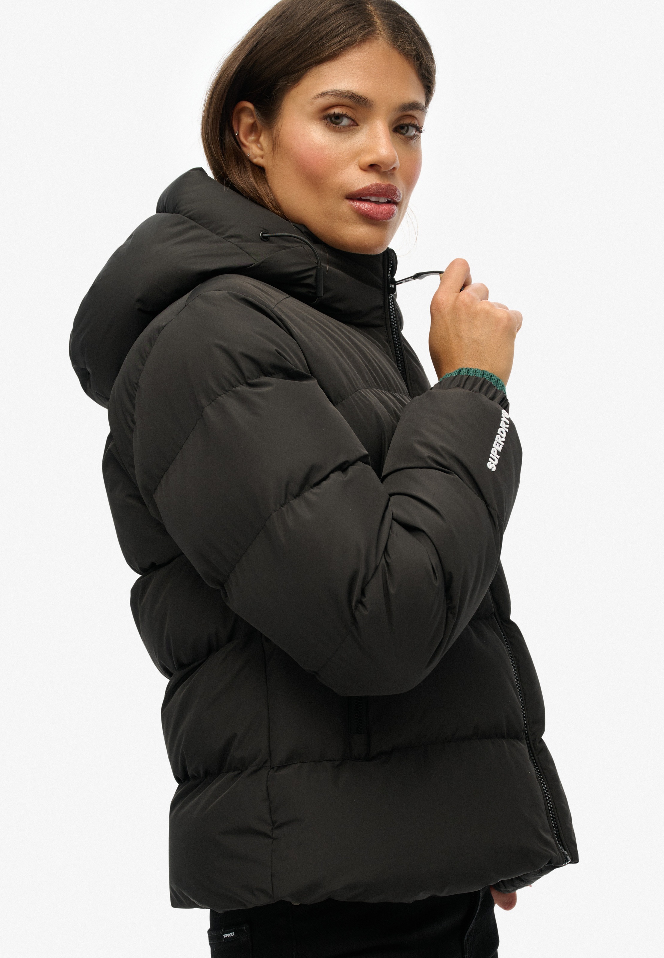 Superdry Steppjacke »HOODED SPORTS PUFFER JACKET«, mit Kapuze