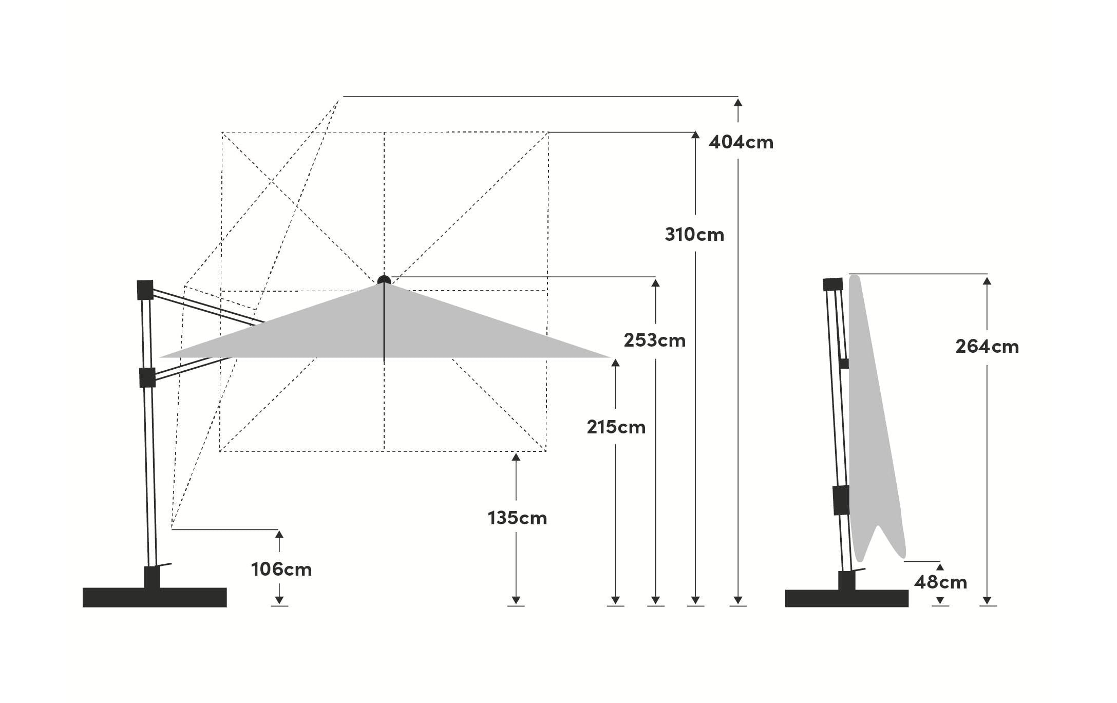 Sonnenschirm »Suncomfort by Glatz Varioflex Solar LED, 300 x 300 cm«