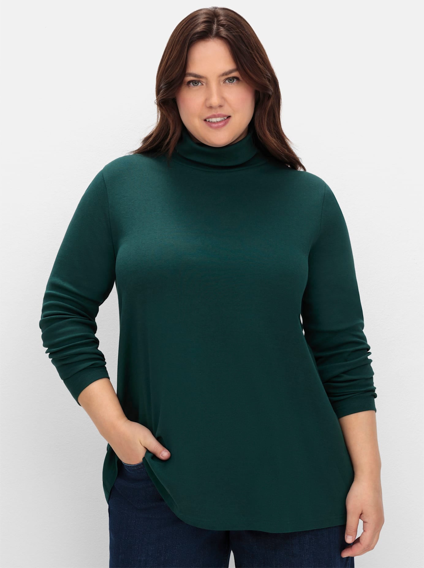 Sheego Langarmshirt »Rollkragen-Shirt« 1 Stk.