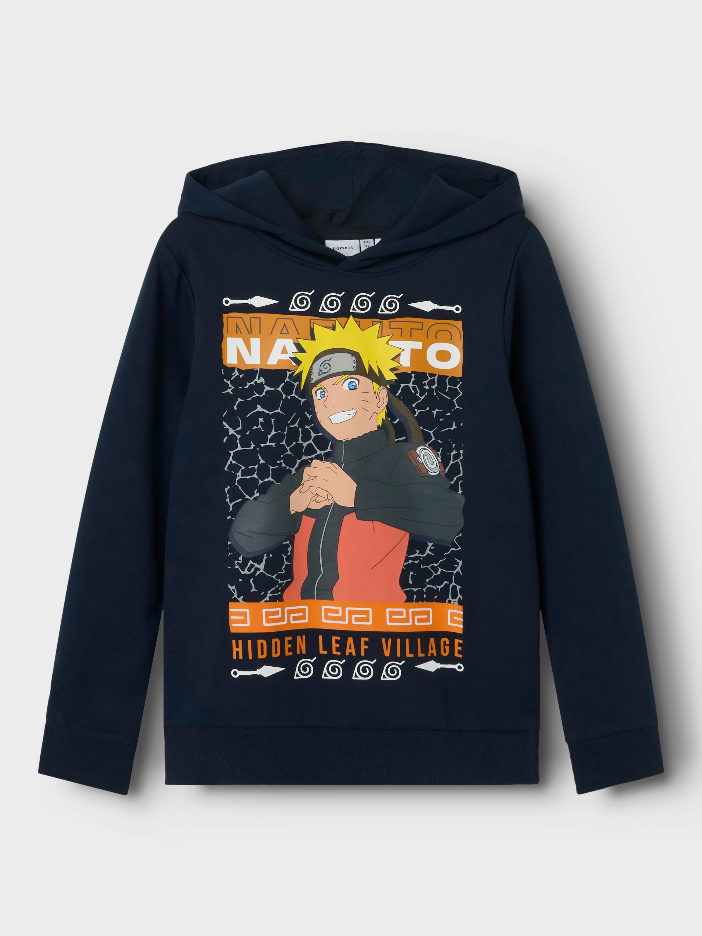 Name It Kapuzensweatshirt »NKMJAKARI NARUTO SWEAT WH BRU NOOS BIO«, mit grossem Frontmotiv