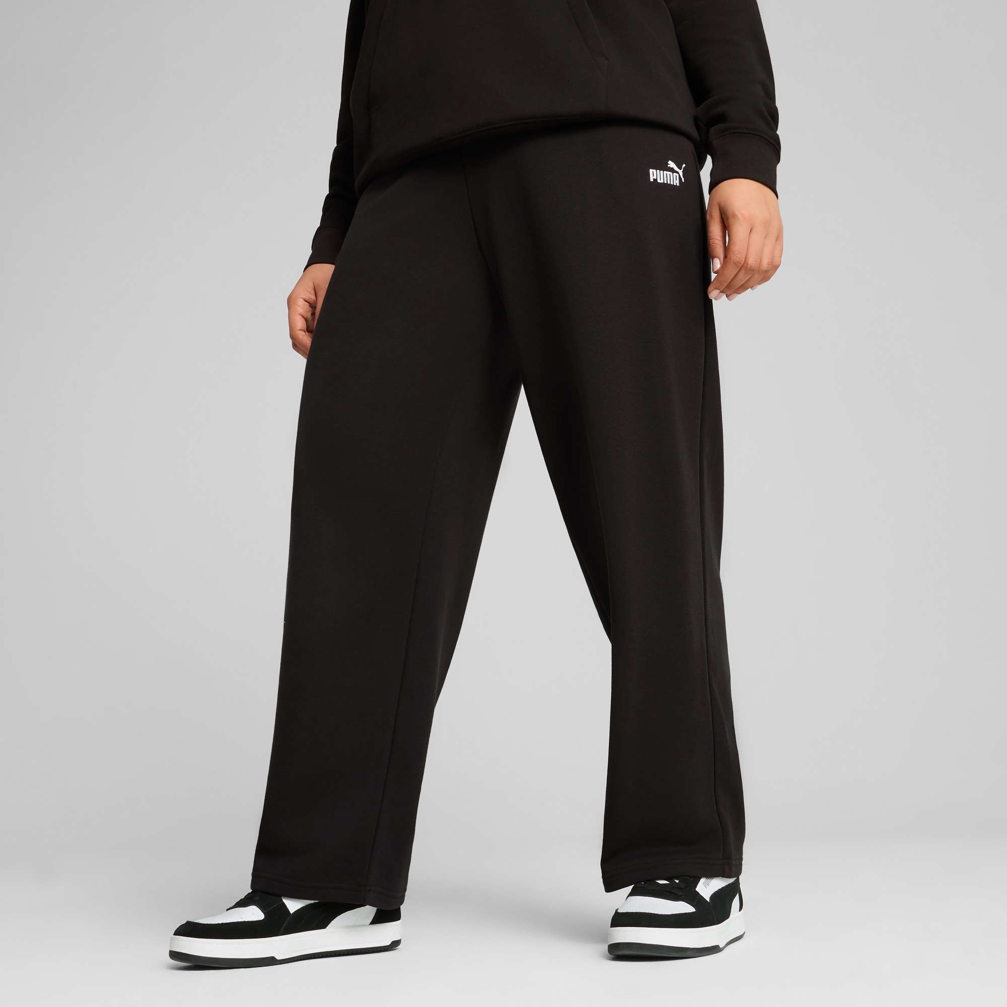 PUMA Trainingshose »ESS SMALL NO. 1 LOGO STANDARD STRAIGHT PANTS TR OP« gerades Bein, mit Eingrifftaschen, mit elastischem Bund