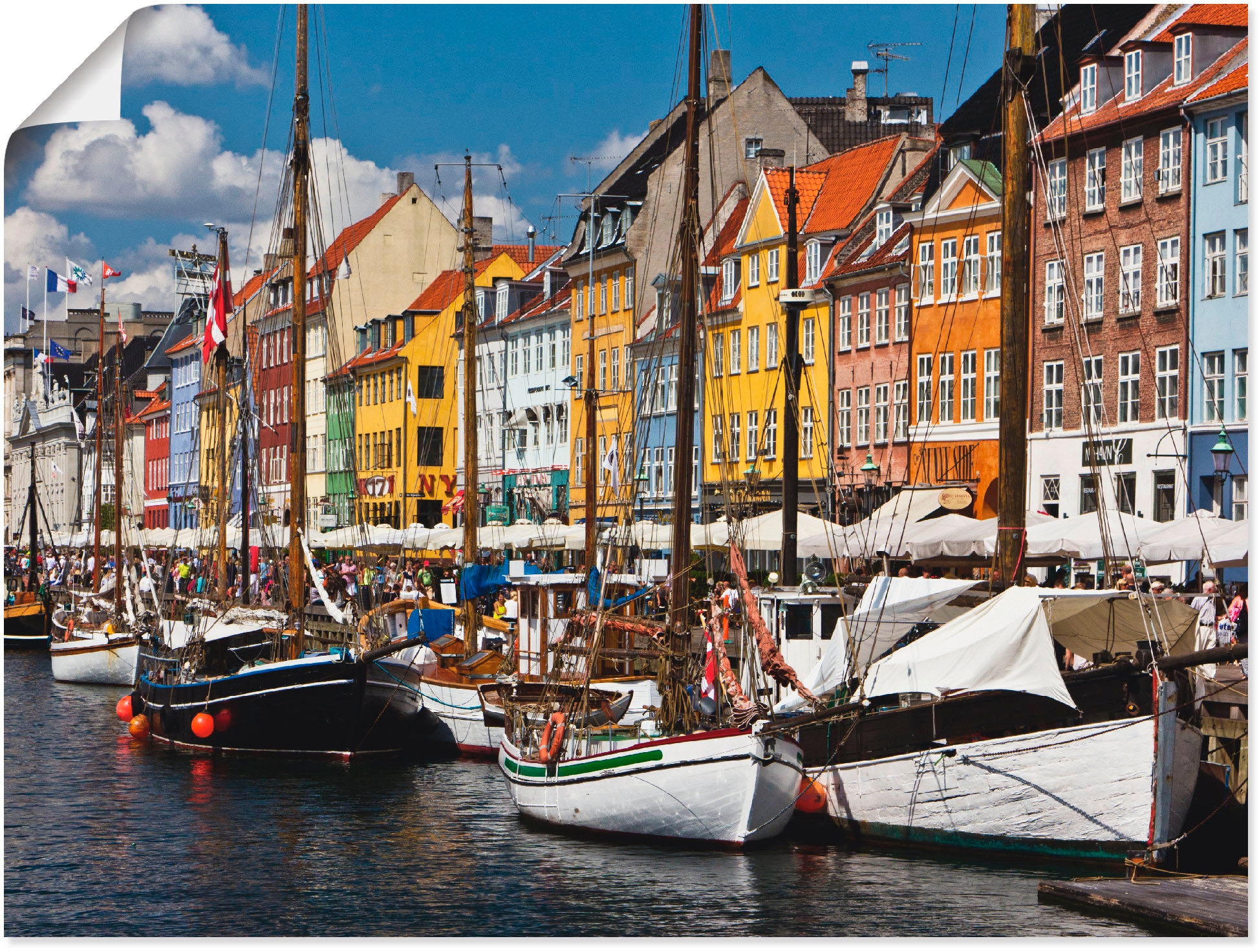 kaufen | Poster als (1 Kopenhagen Grössen & Boote online 2«, Artland versch. Alubild, St.), Wandaufkleber Schiffe, in Wandbild Hafen in »alter Leinwandbild, Jelmoli-Versand oder