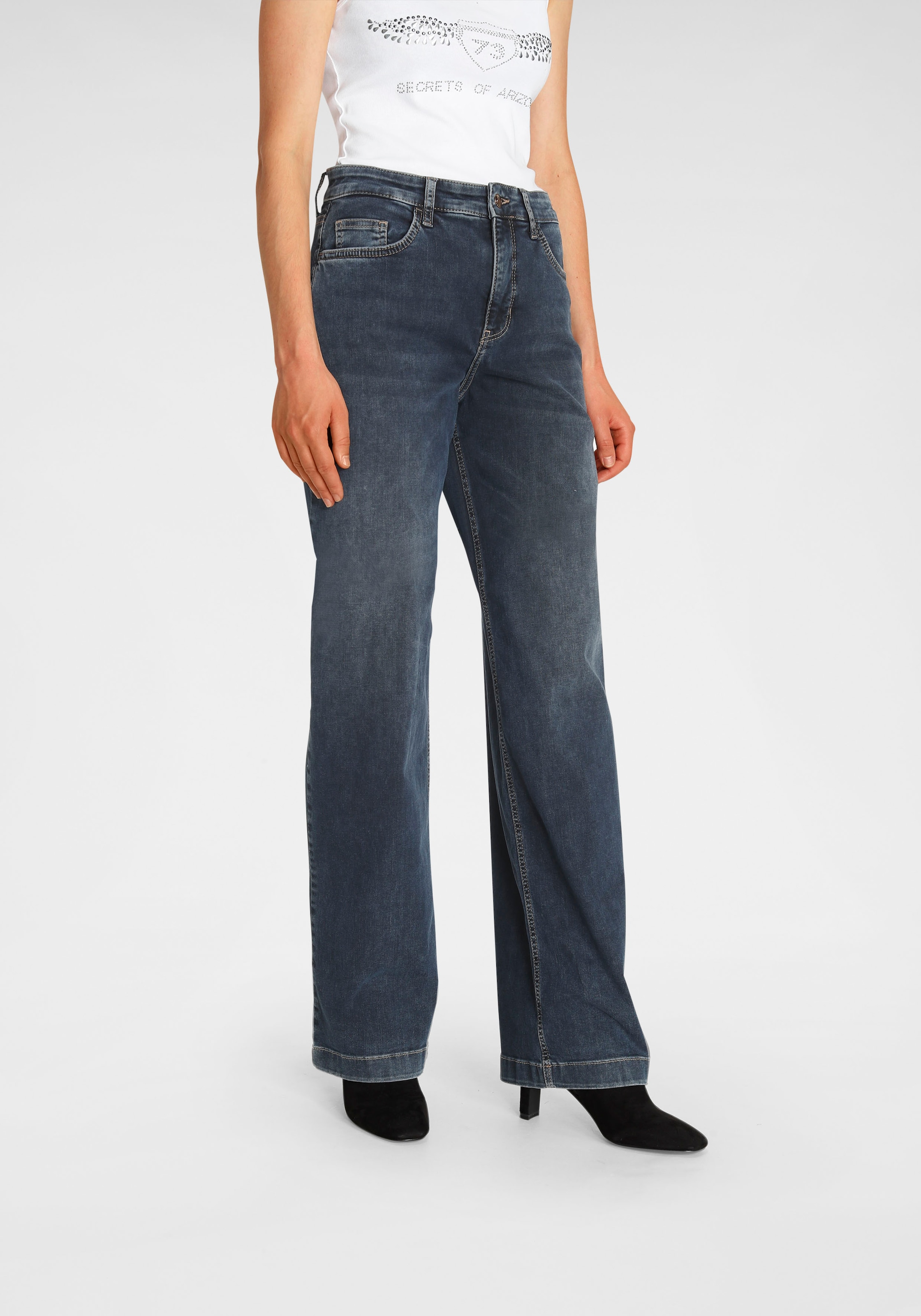 MAC Weite Jeans »Wide-Leg«, Schmale und Hüfte online bei weicher weites bestellen Qualität Schweiz Jelmoli-Versand in Bein