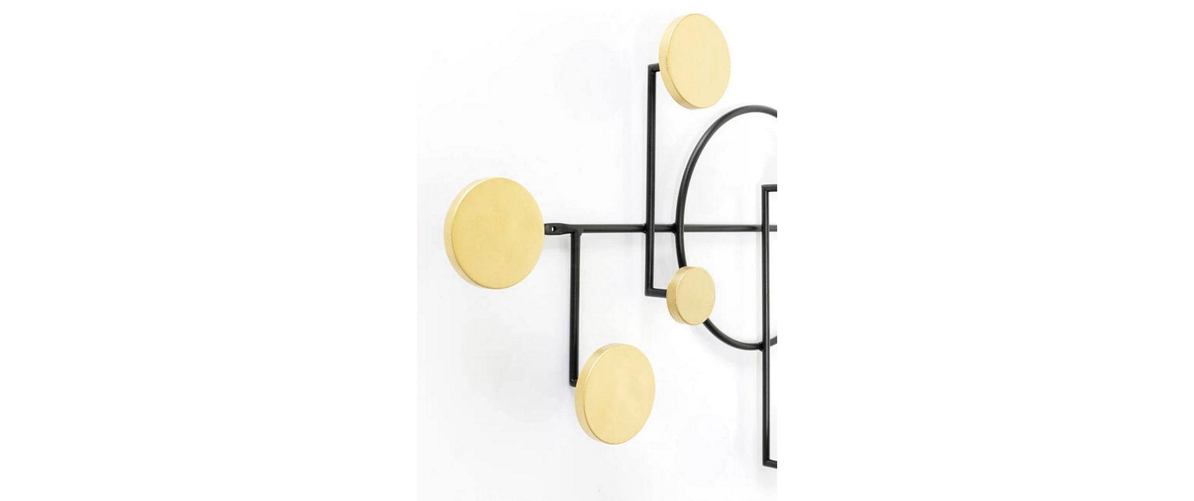 Kare Design Garderobenleiste »Art Circles Goldfarben/Schwarz«