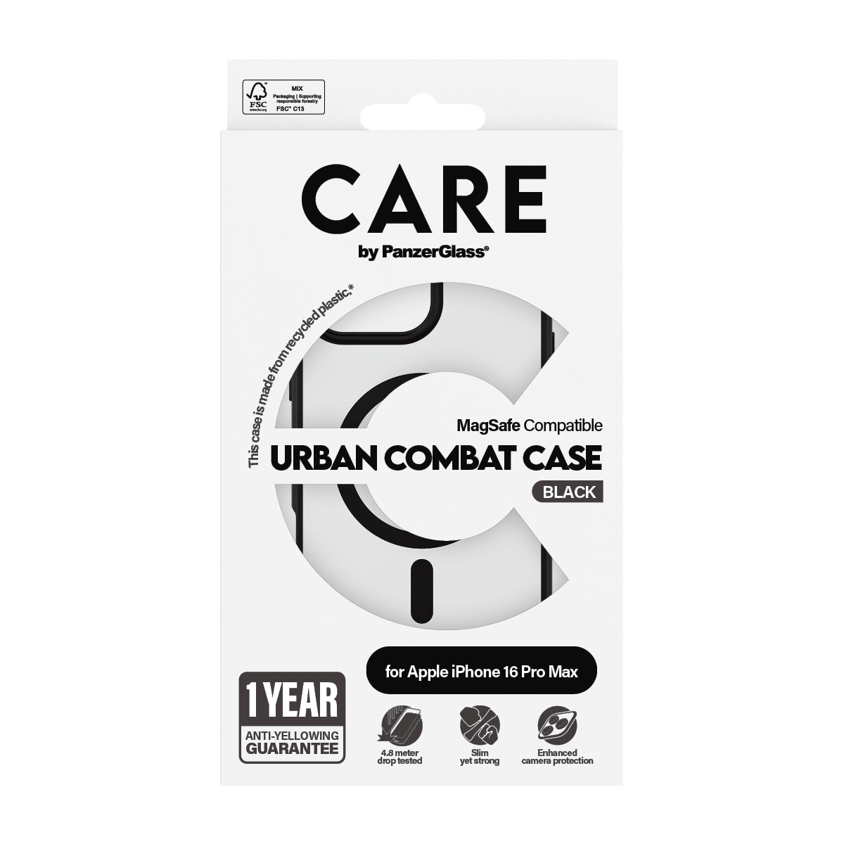 CARE by PanzerGlass Handyhülle »Urban Combat Case mit MagSafe für Apple iPhone 16 Pro Max«, Backcover, Schutzhülle, Handyschutzhülle, Case, Schutzcase, stossfest