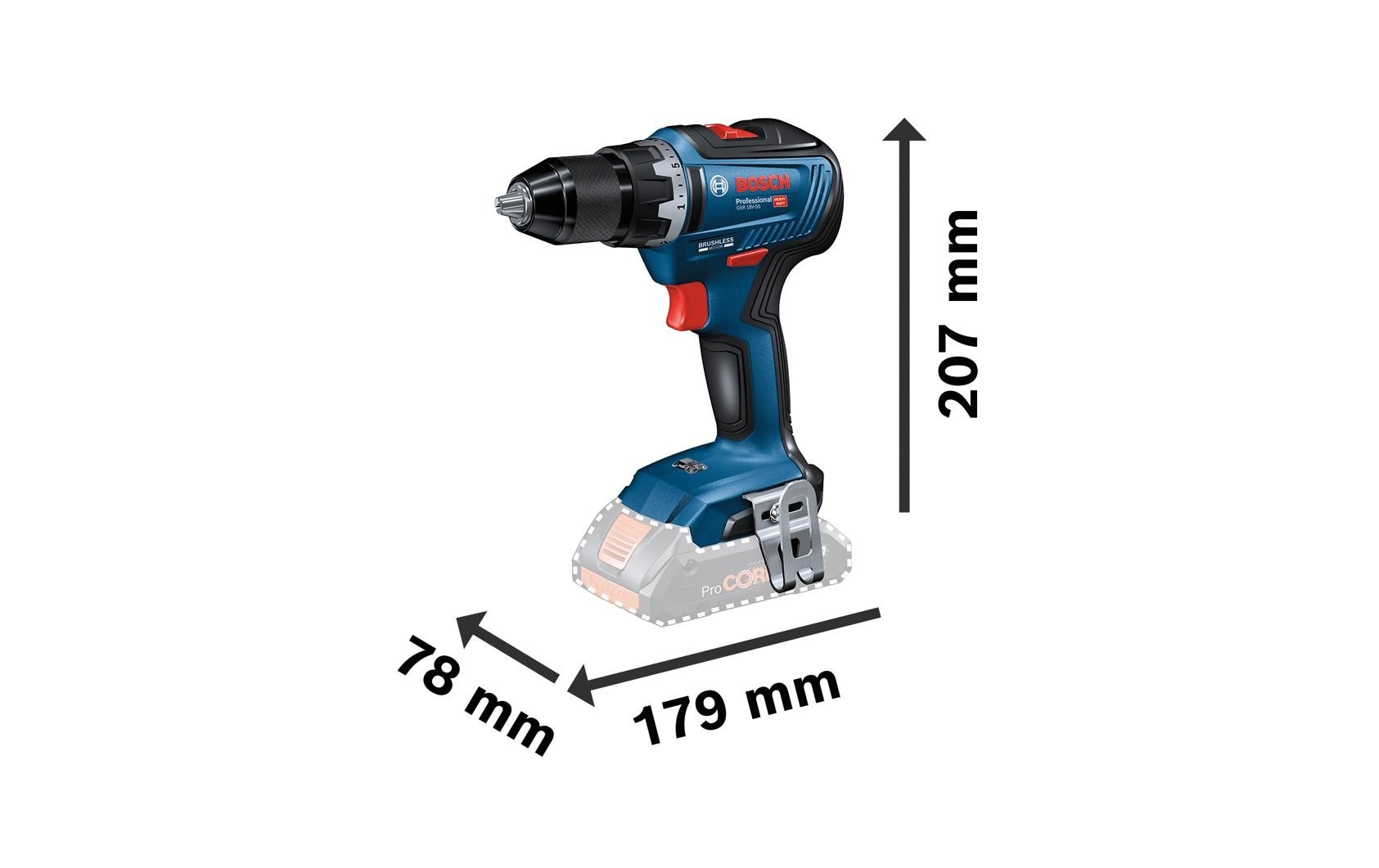 Bosch Professional Akku-Schlagschrauber »GDX 18 V-200 + GSR 18 V-55«