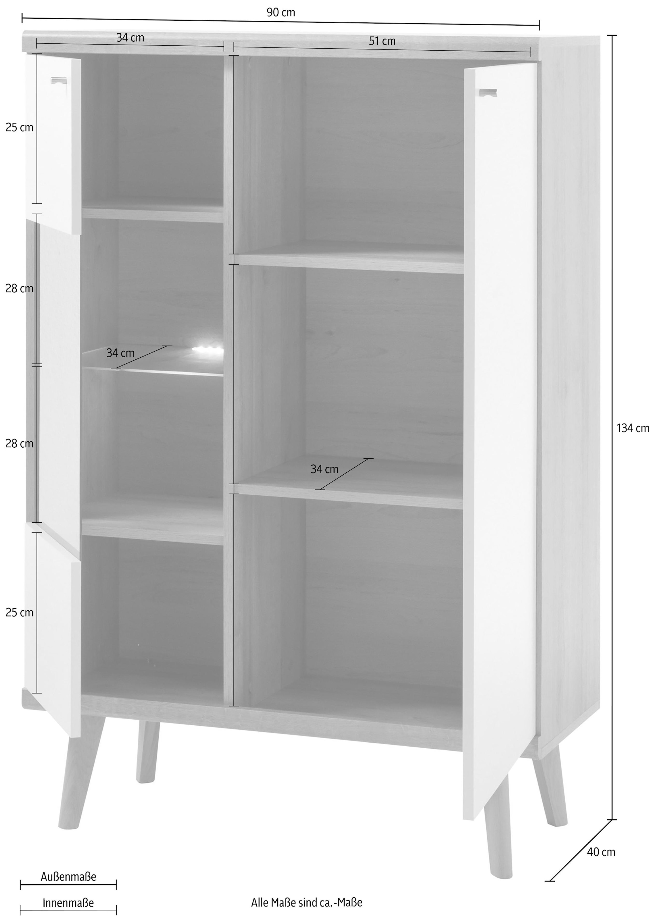 andas Vitrine »Merle«, Scandi Design, kaufen 134 freundin online | der Home cm, aus Höhe Jelmoli-Versand Collection