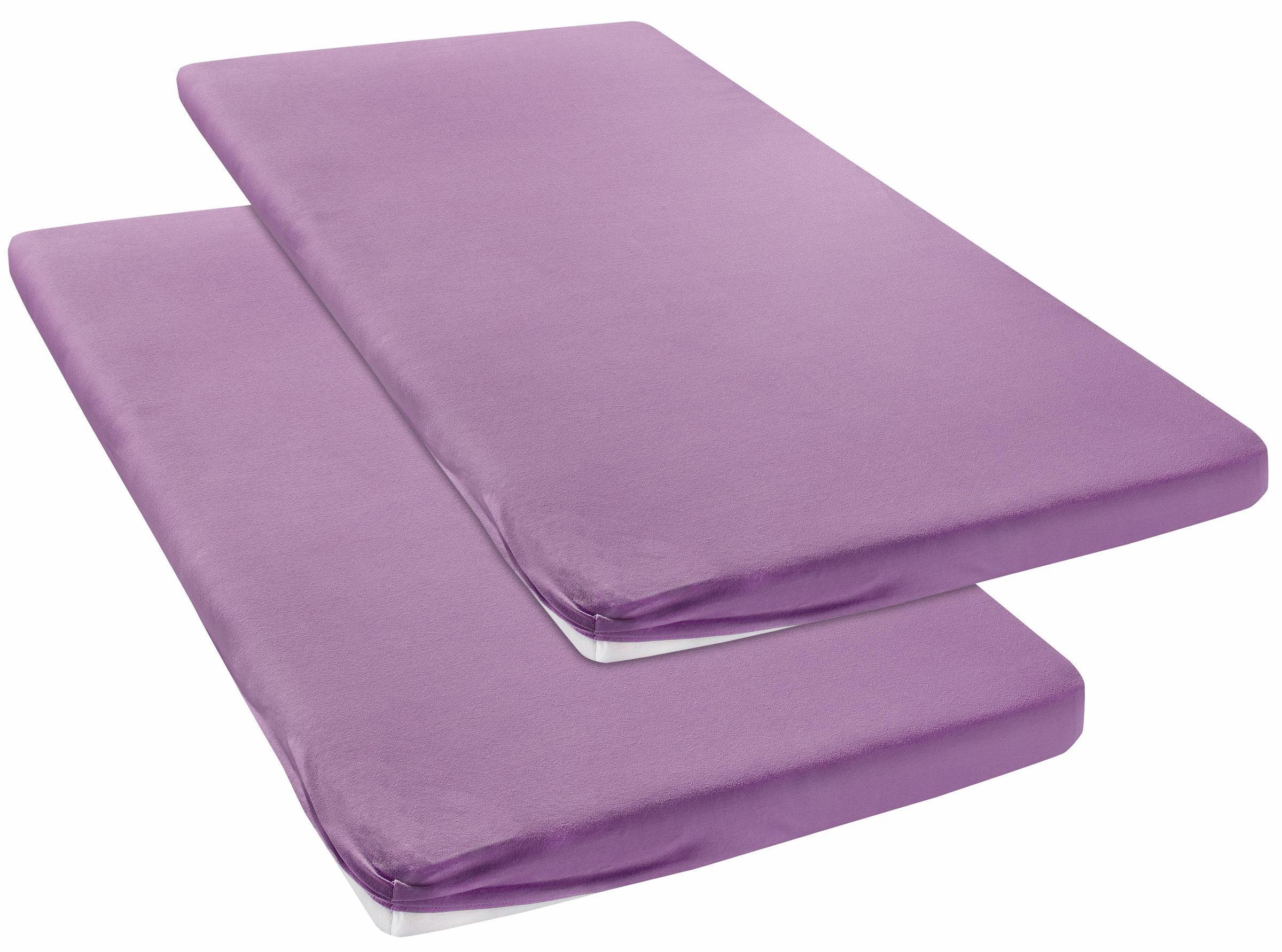 my home Spannbettlaken »Litschi«, (2 St.), für Topper auf Boxspringbetten geeignet, 100% Baumwolle, Topper Spannbettlaken aus Jersey mit Gummizug, Made in Green zertifiziert