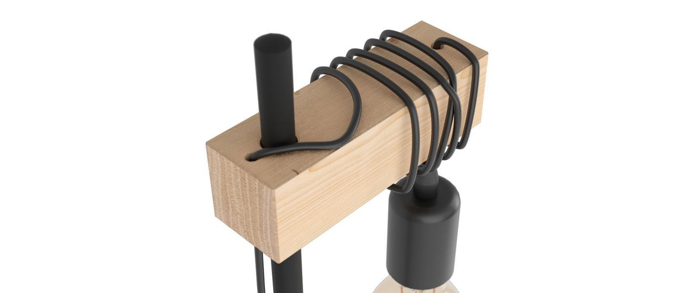 EGLO LED Tischleuchte »TOWNSHEND exkl E27 1x10W«, Holzart: Kiefer (Neuseeland)