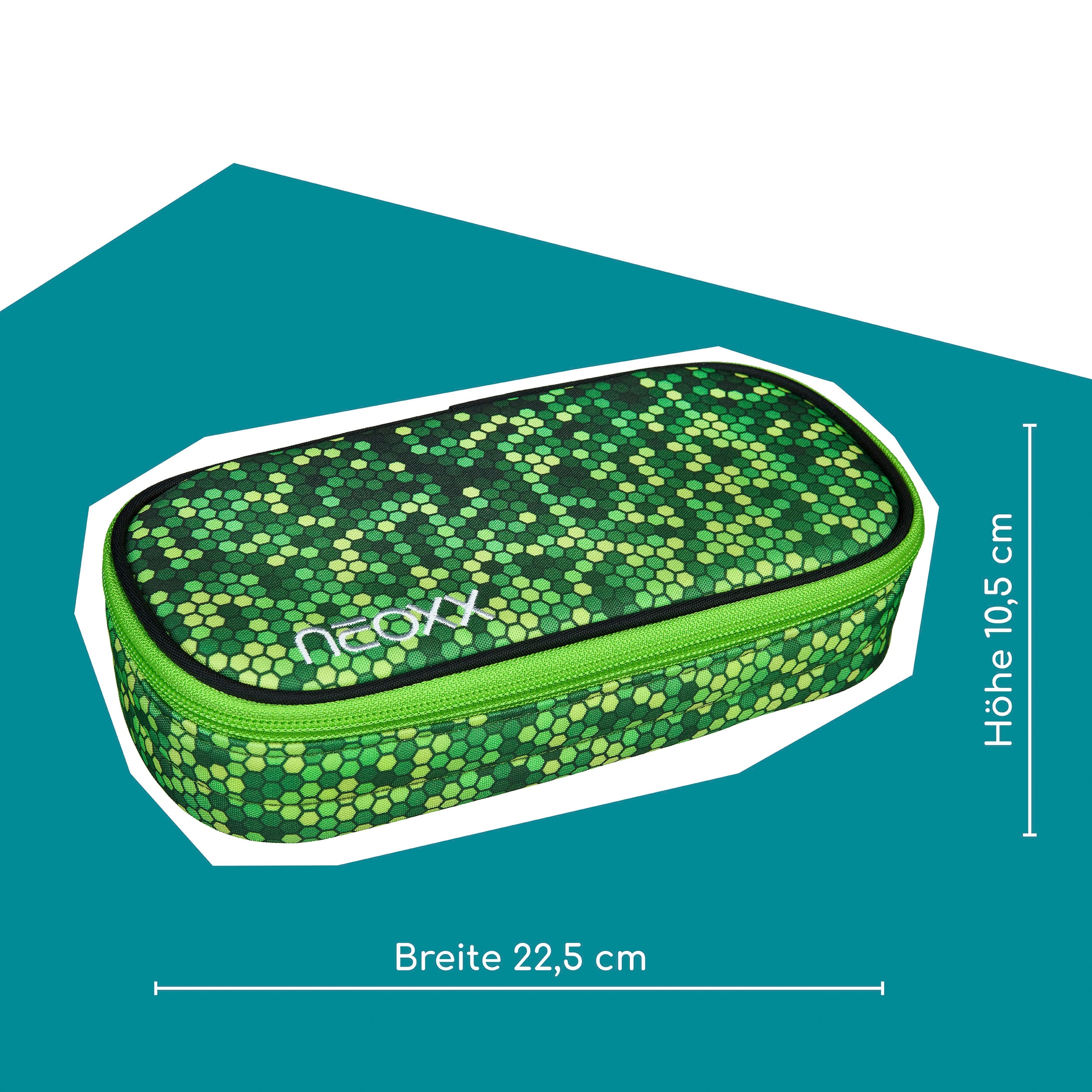 neoxx Schreibgeräteetui »Schlamperbox, Jump, Pixel my mind«, teilweise aus recyceltem Material