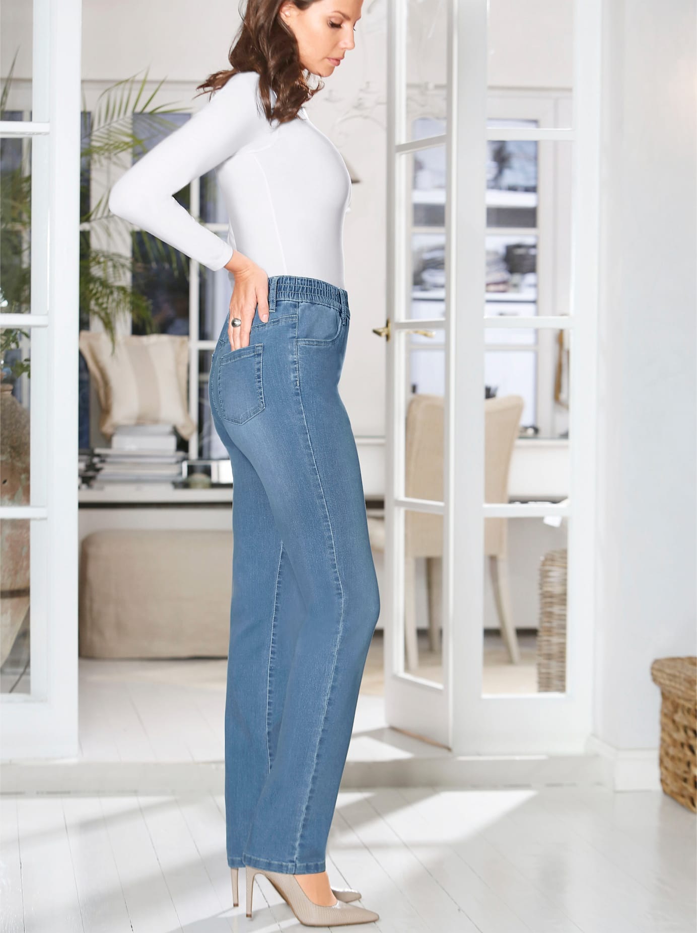 Classic Basics High-waist-Jeans 1 Stk.