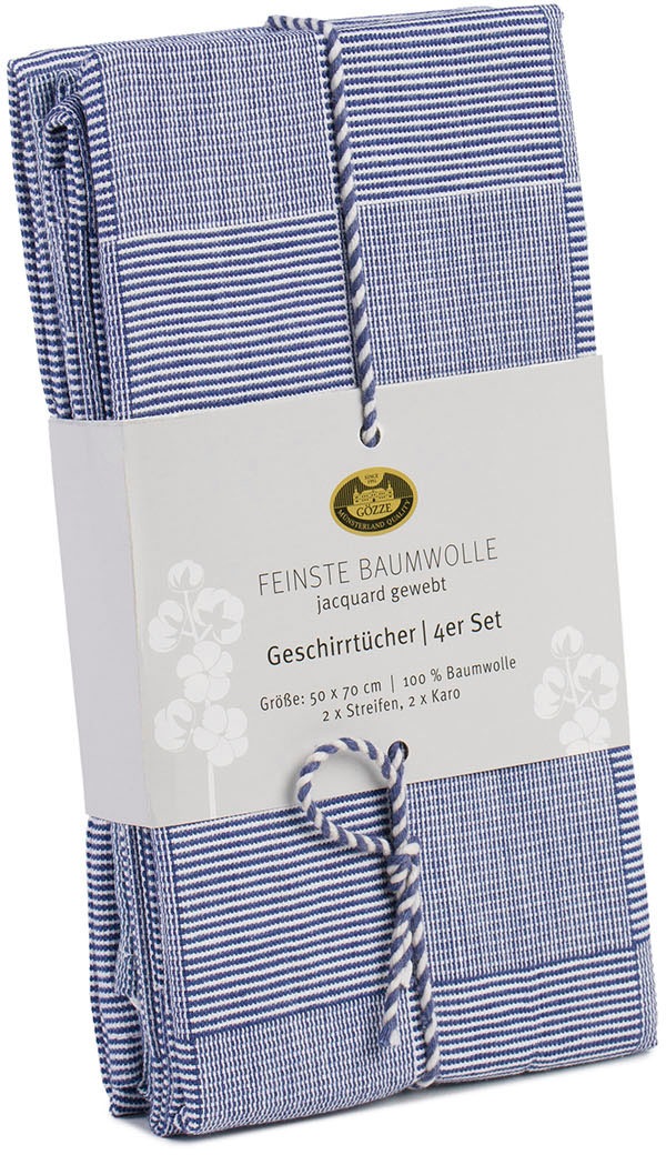 Gözze Geschirrtuch »Geschirrtücher, Des. 60054«, (Set, 4 tlg.), aus 100% Baumwolle, jacquard gewebt