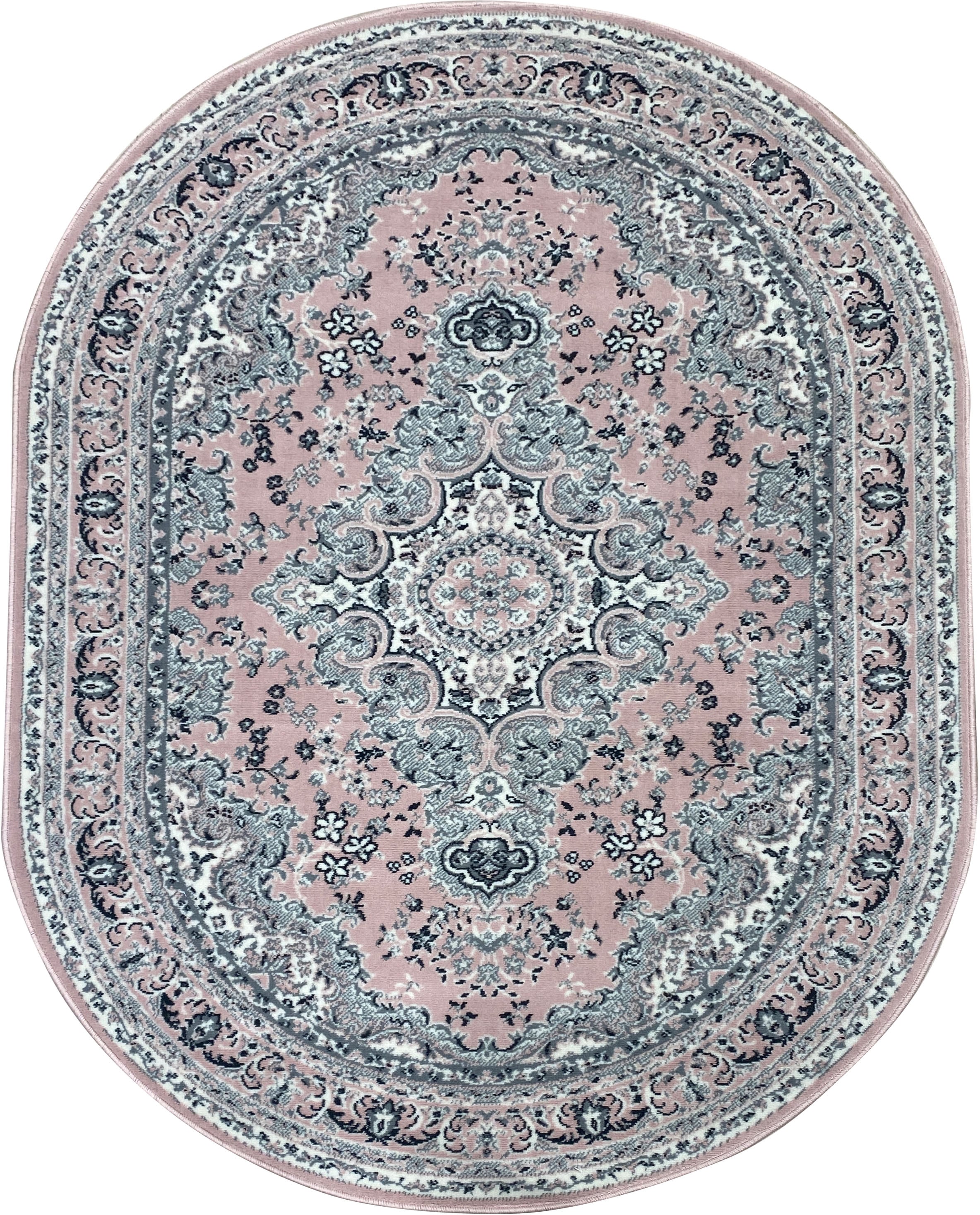 Home affaire Teppich »Oriental«, oval, Orient-Optik, mit Bordüre, Kurzflor, pflegeleicht, elegant