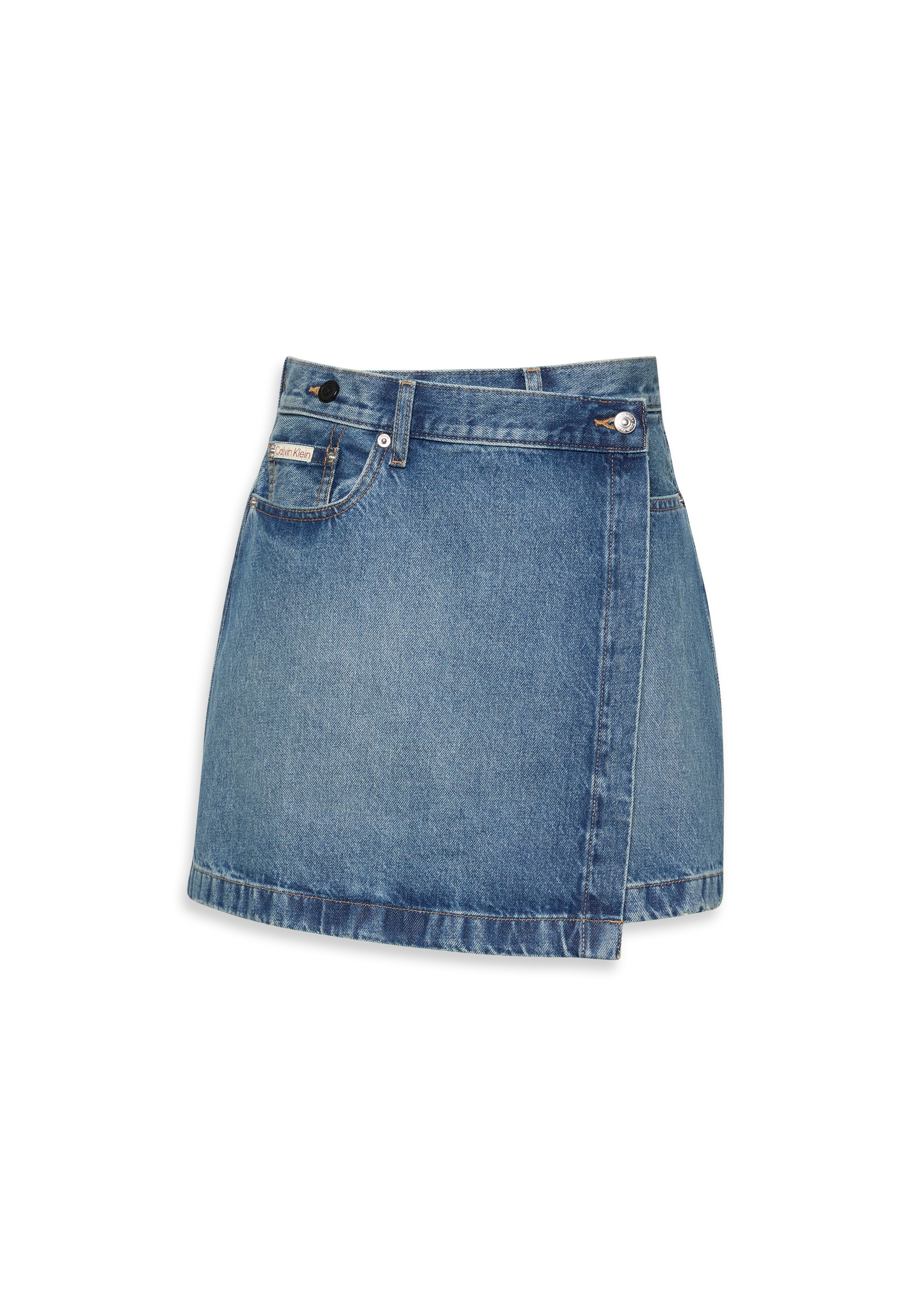 Calvin Klein Jeans Jeansrock »DENIM MINI WRAP SKIRT« Figurbetont