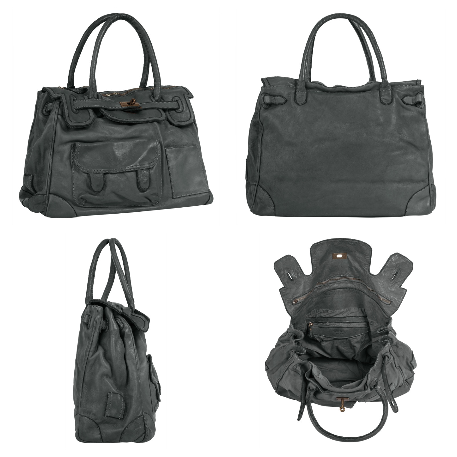 Samantha Look Shopper, echt Leder, Made in Italy