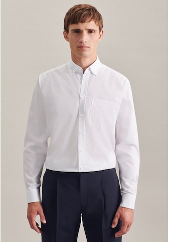 seidensticker Businesshemd »Regular«, Regular fit Langarm Button-Down-Kragen Uni kaufen