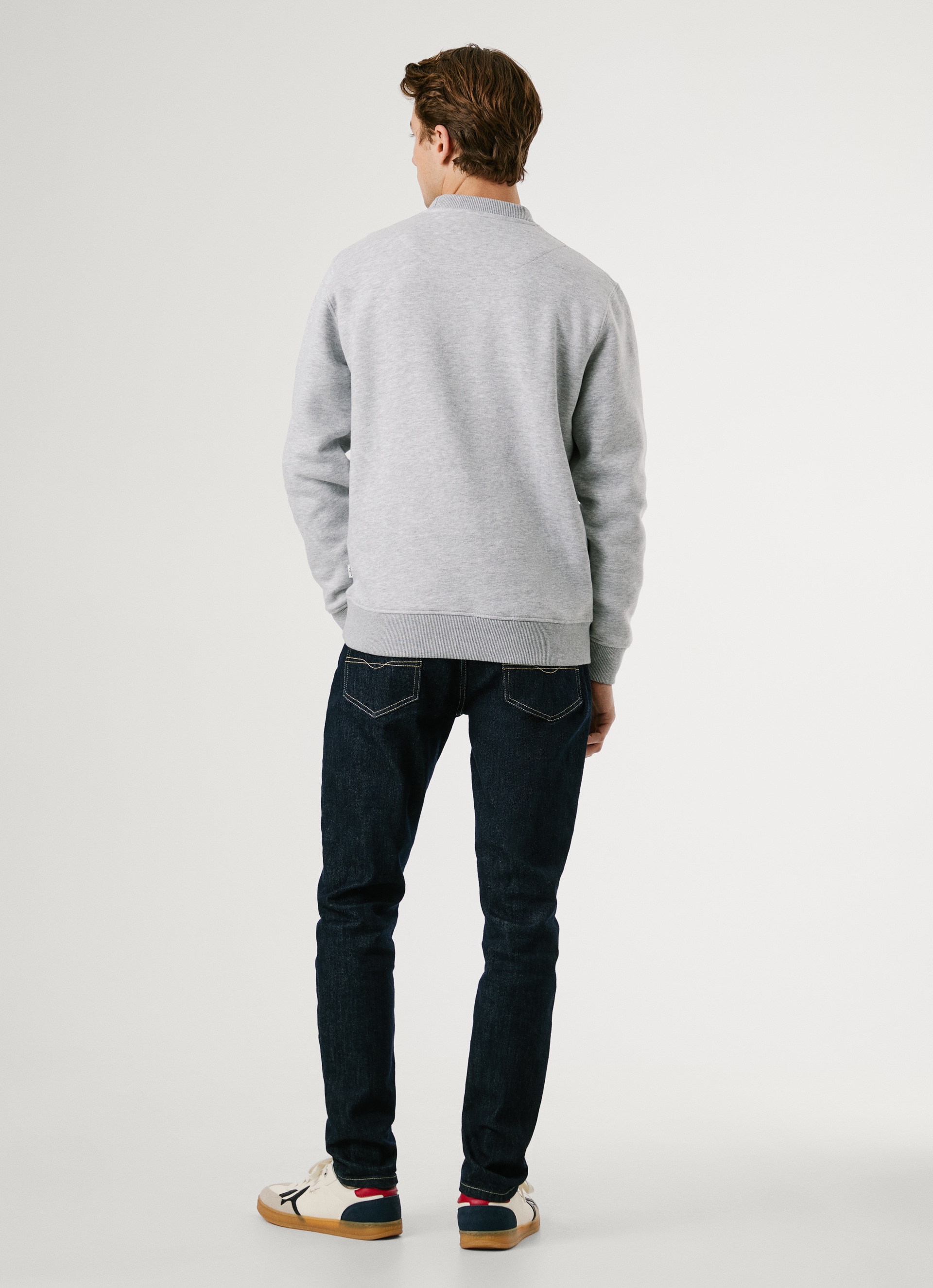 Pepe Jeans Sweatshirt »MACBETH MELANGE CREW«, Rundhalsausschnitt, Logo