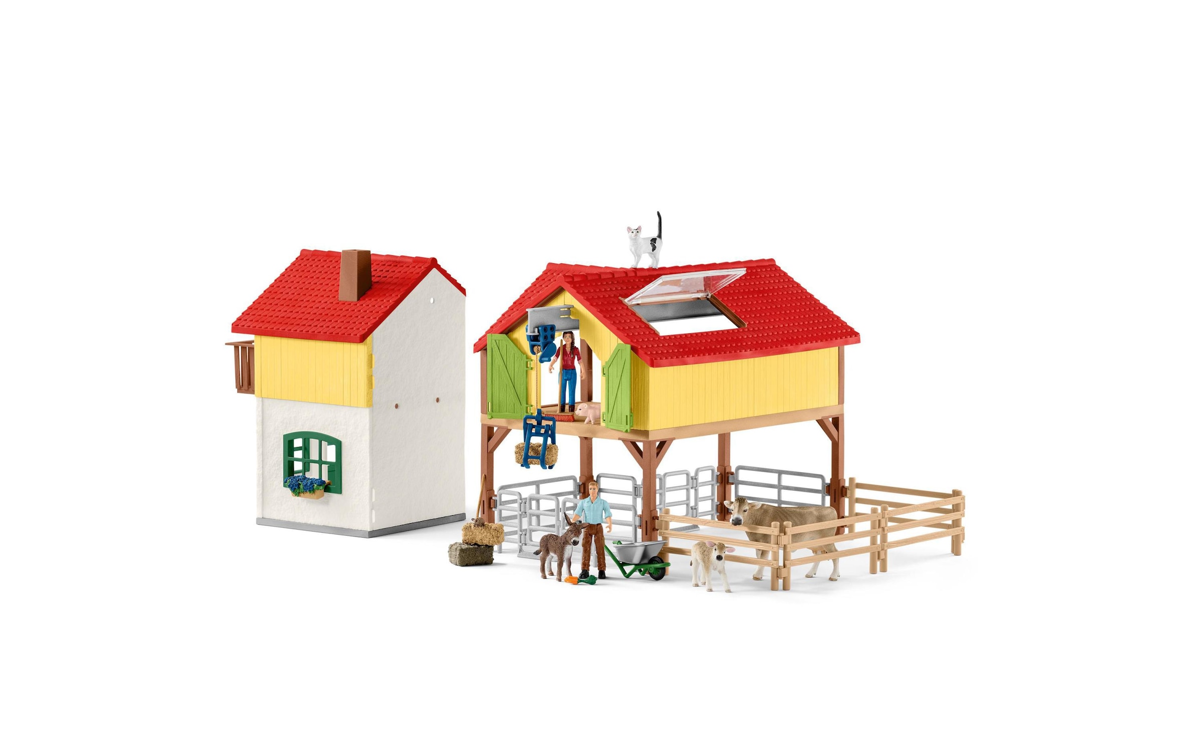 Schleich® Spielwelt »arm World Bauernhaus mit Stall«