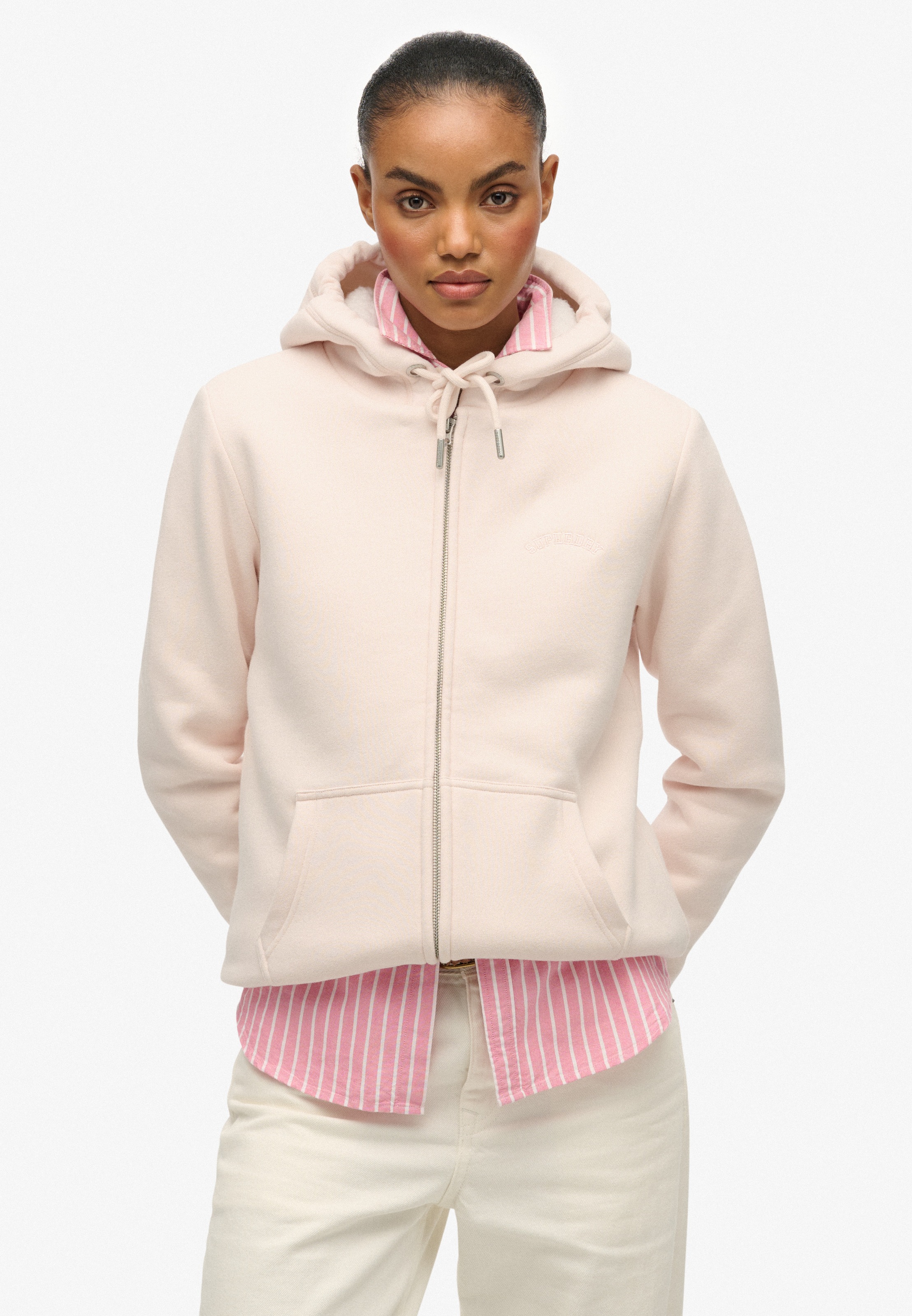 Superdry Kapuzensweatjacke »BORG LINED ZIPHOOD«
