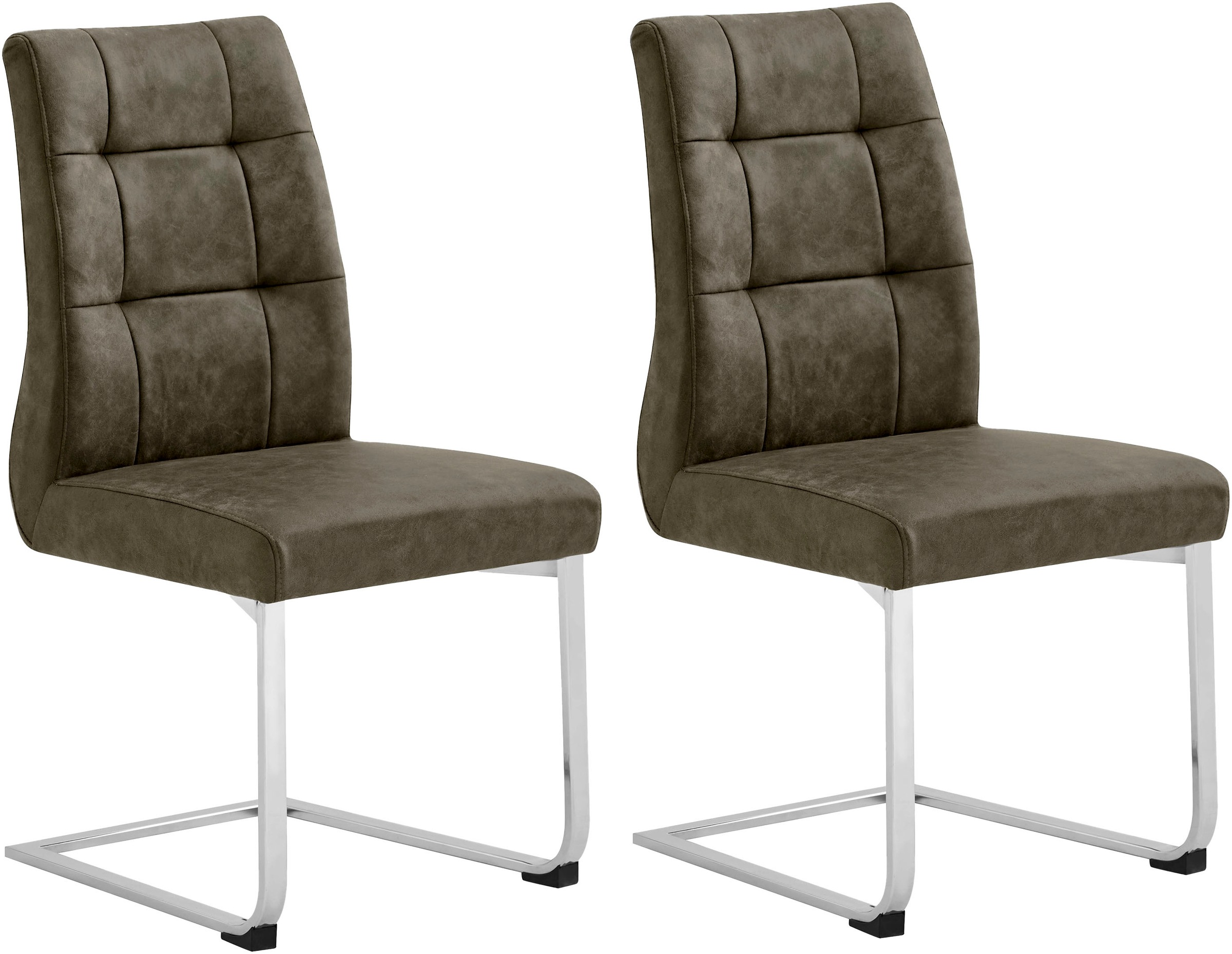byLIVING Esszimmerstuhl "Marlen XXL" (Set) 2 Stk.bis zu 150 kg belastbar, Vintage-Bezug, Freischwinger